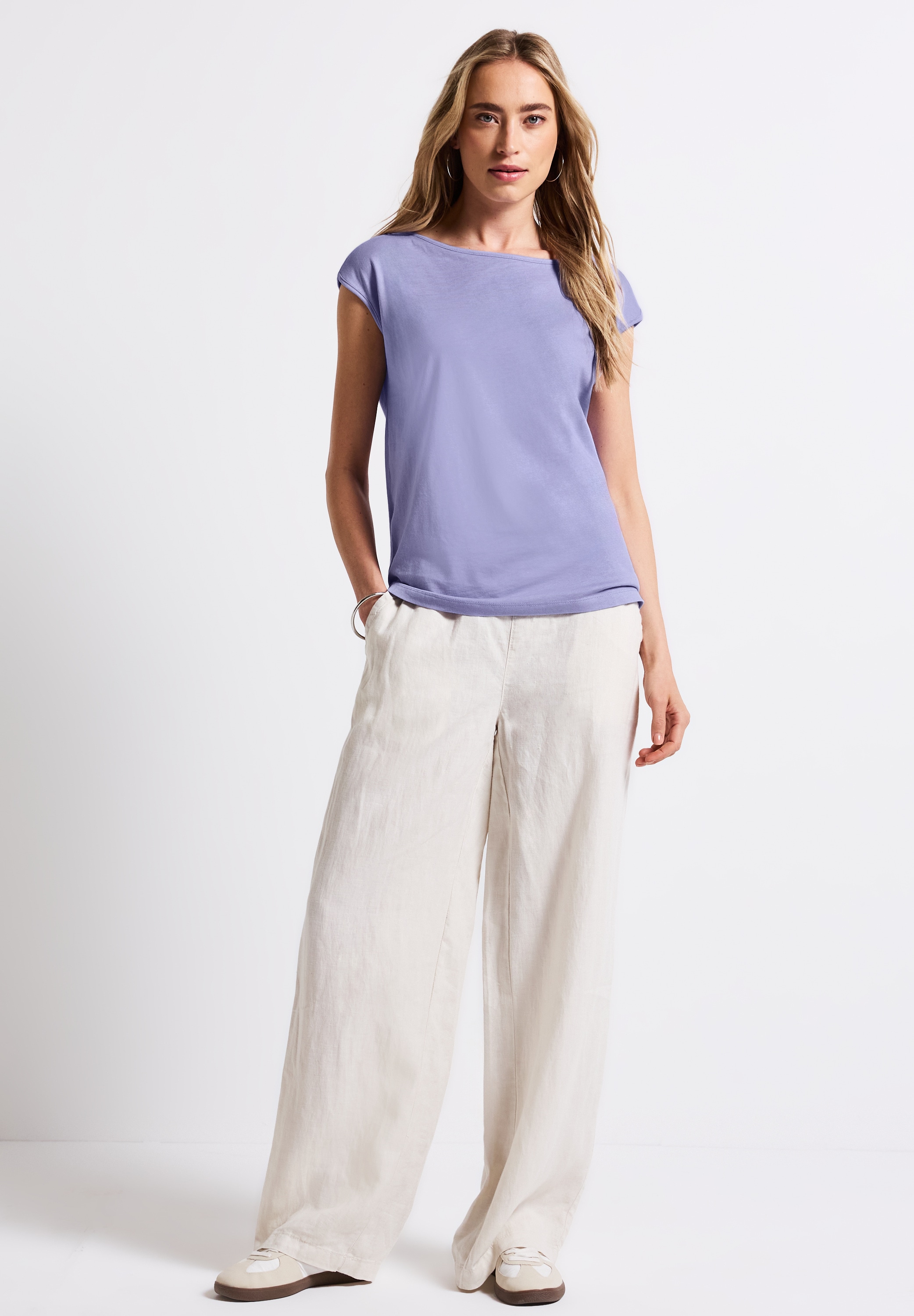 STREET ONE T-Shirt, mit U-Boot-Ausschnitt