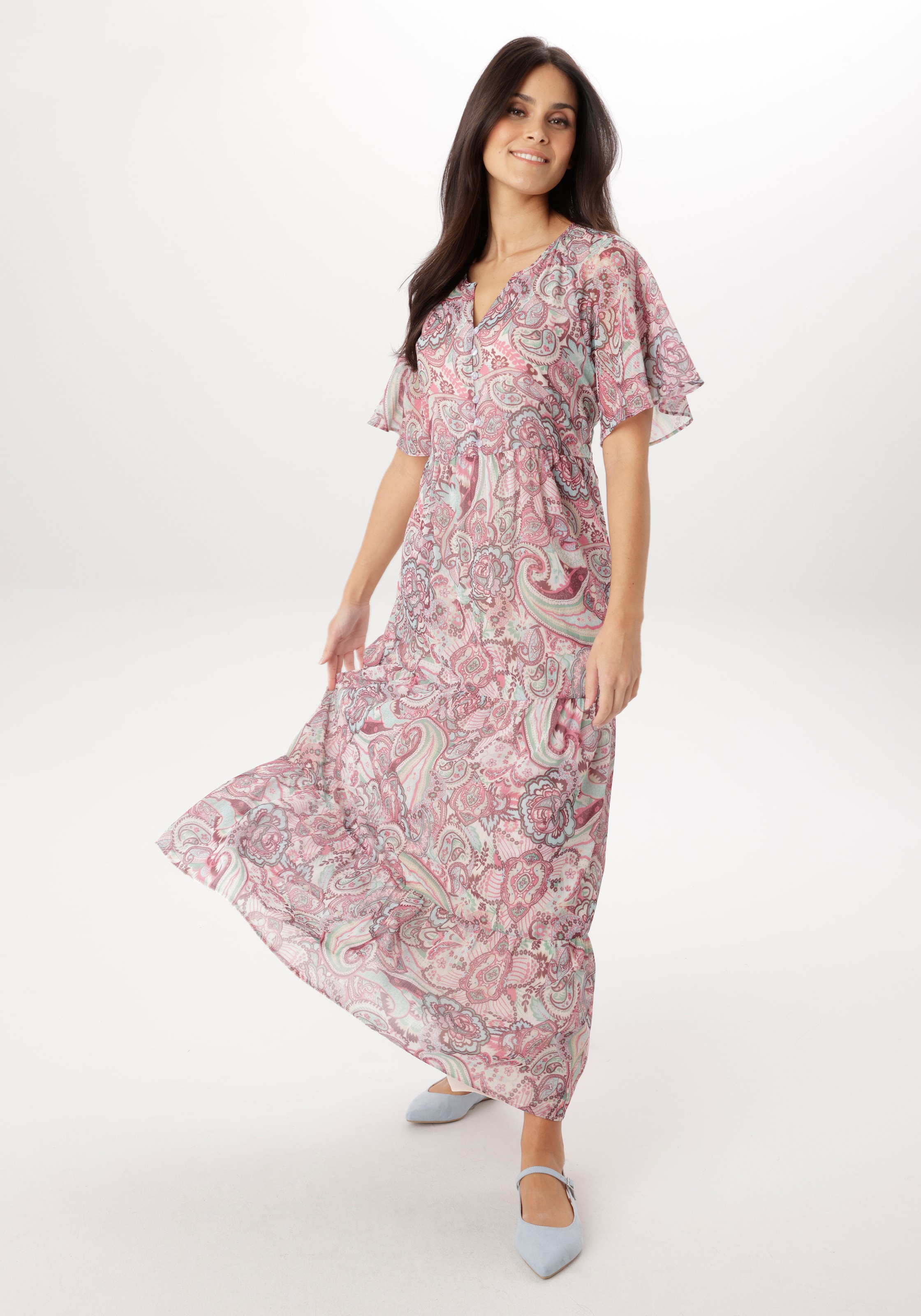 Aniston SELECTED Maxikleid mit verspieltem Paisleymuster