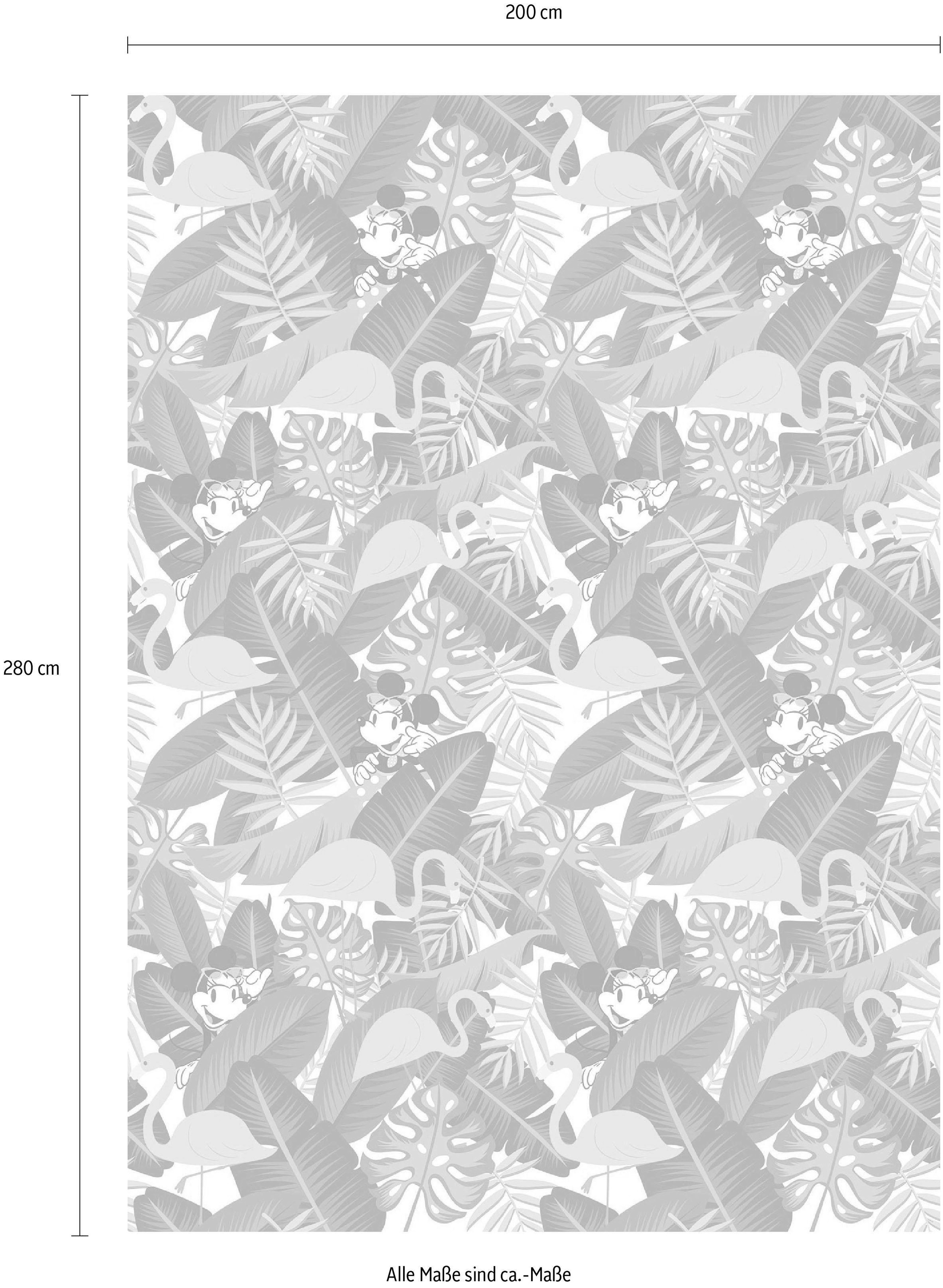 Komar Vliestapete »Digitaldruck Vlies - Minnie Tropical - Größe 200 x 280 cm«, bedruckt, Kinderzimmer