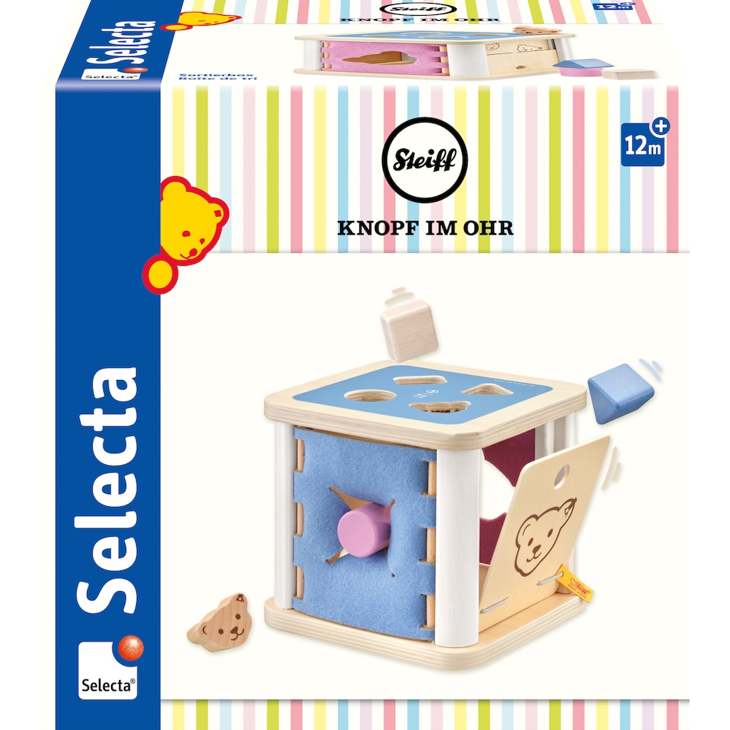 Selecta Steckspielzeug »Steiff by Selecta®, Sortierbox, 16 cm«
