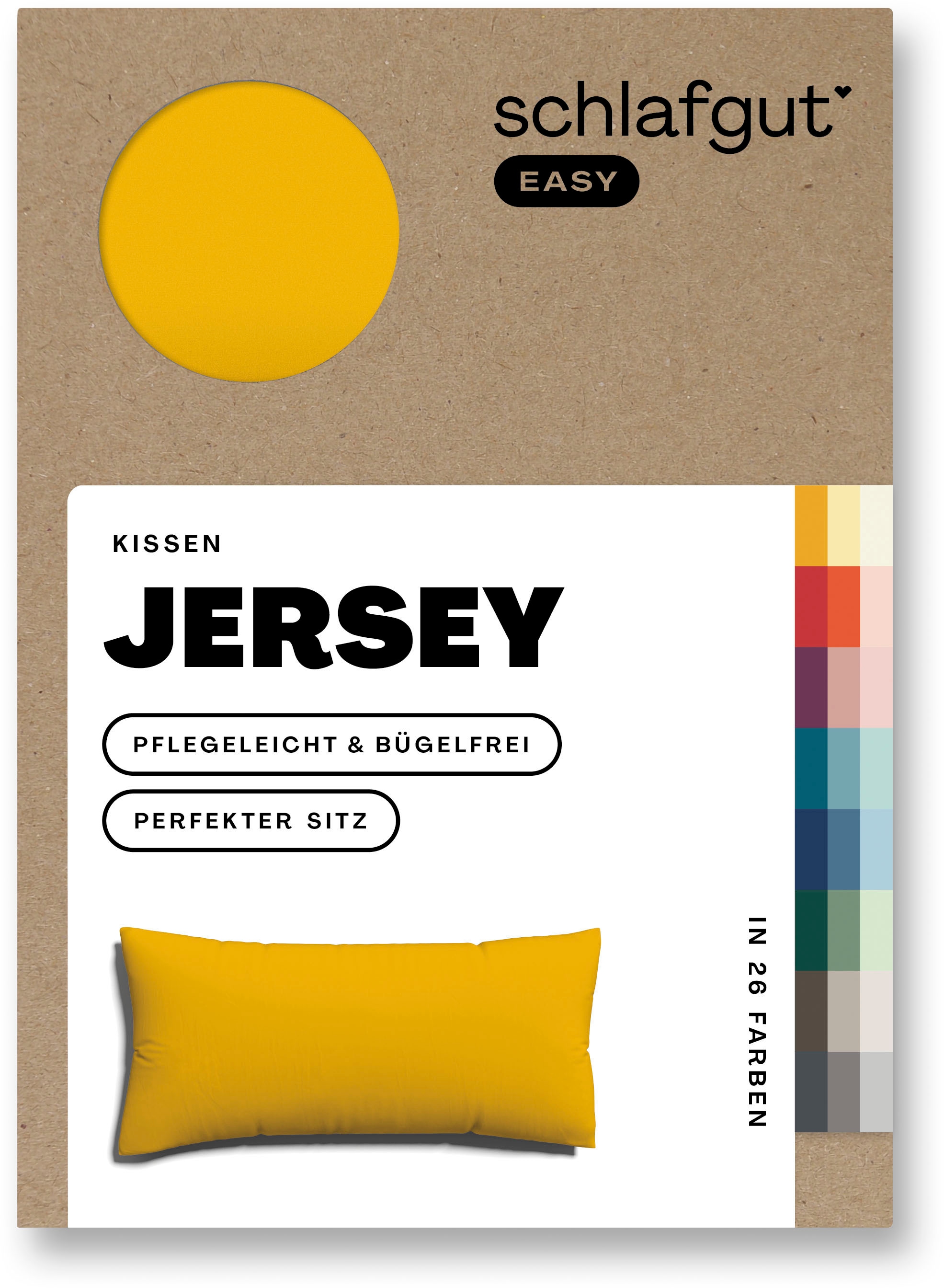 Schlafgut Kissenbezug »EASY Jersey«, (1 St.), Kissenhülle mit Reißverschluss, weich und saugfähig, Kissenbezug