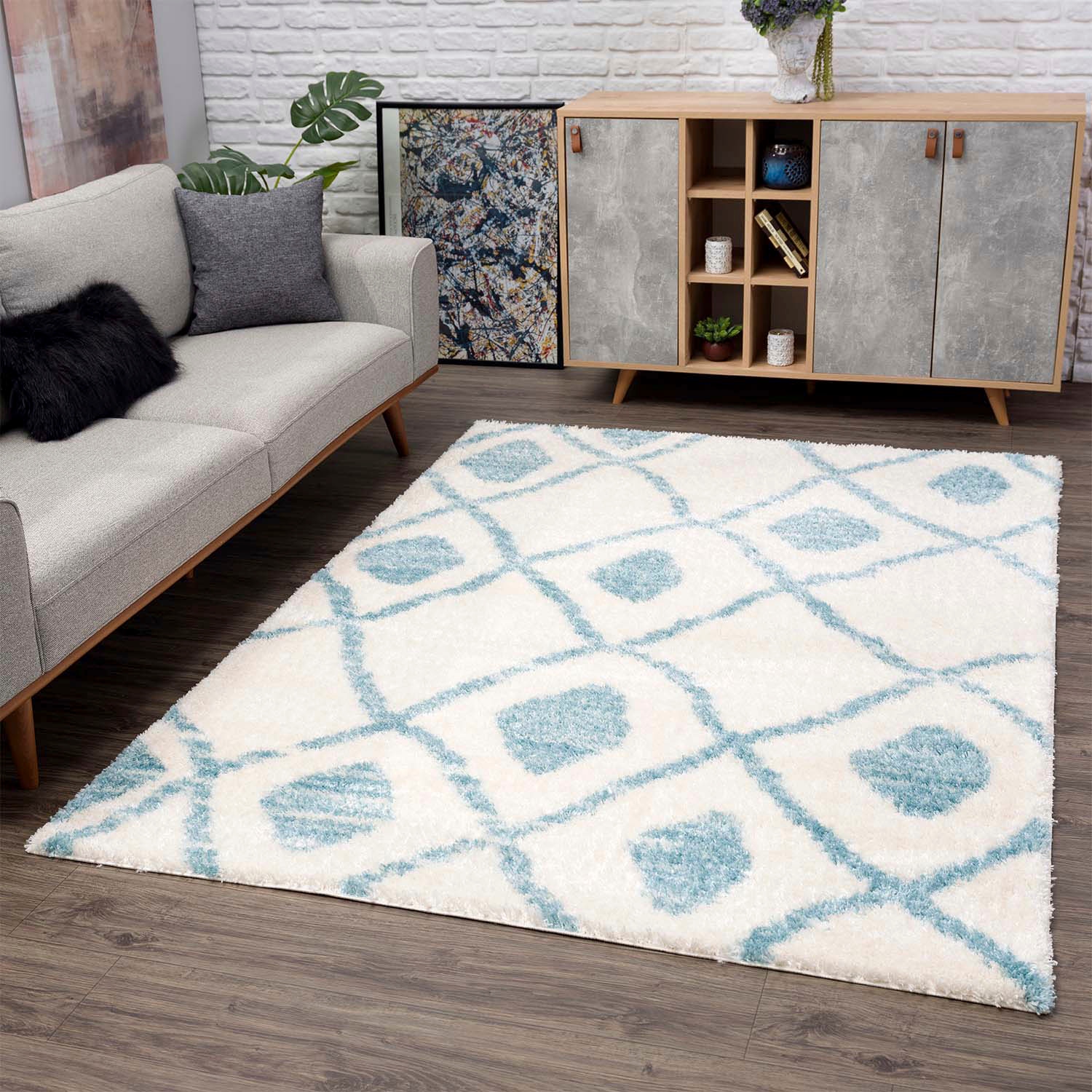 Carpet City & Look, 563«, | Wohnzimmer Hochflor-Teppich weich, Schlafzimmer rechteckig, ideal für Ethno besonders BAUR »Pulpy