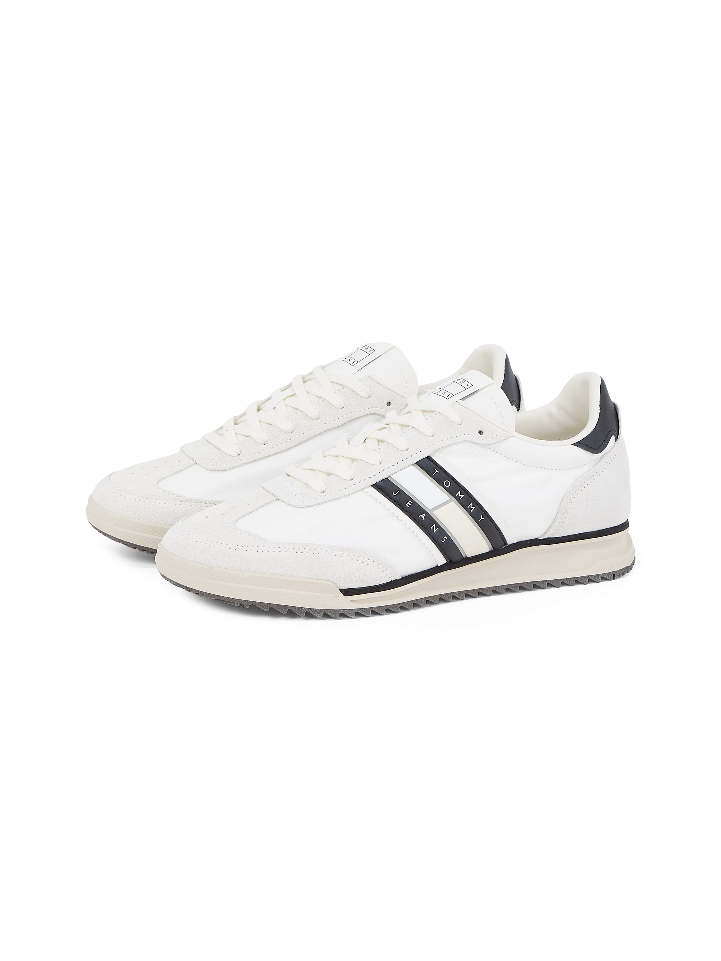 Tommy Jeans Sneaker »TJM RETRO RUNNER CLEATED«, Freizeitschuh, Halbschuh, Schnürer mit Kontrastbesatz