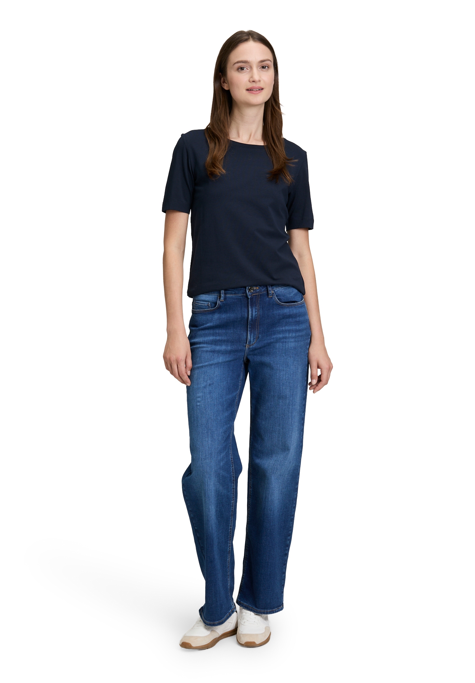 Betty&Co Kurzarmshirt »Betty & Co Damen Basic Shirt mit Rundhalsausschnitt«, (1 tlg.), Form
