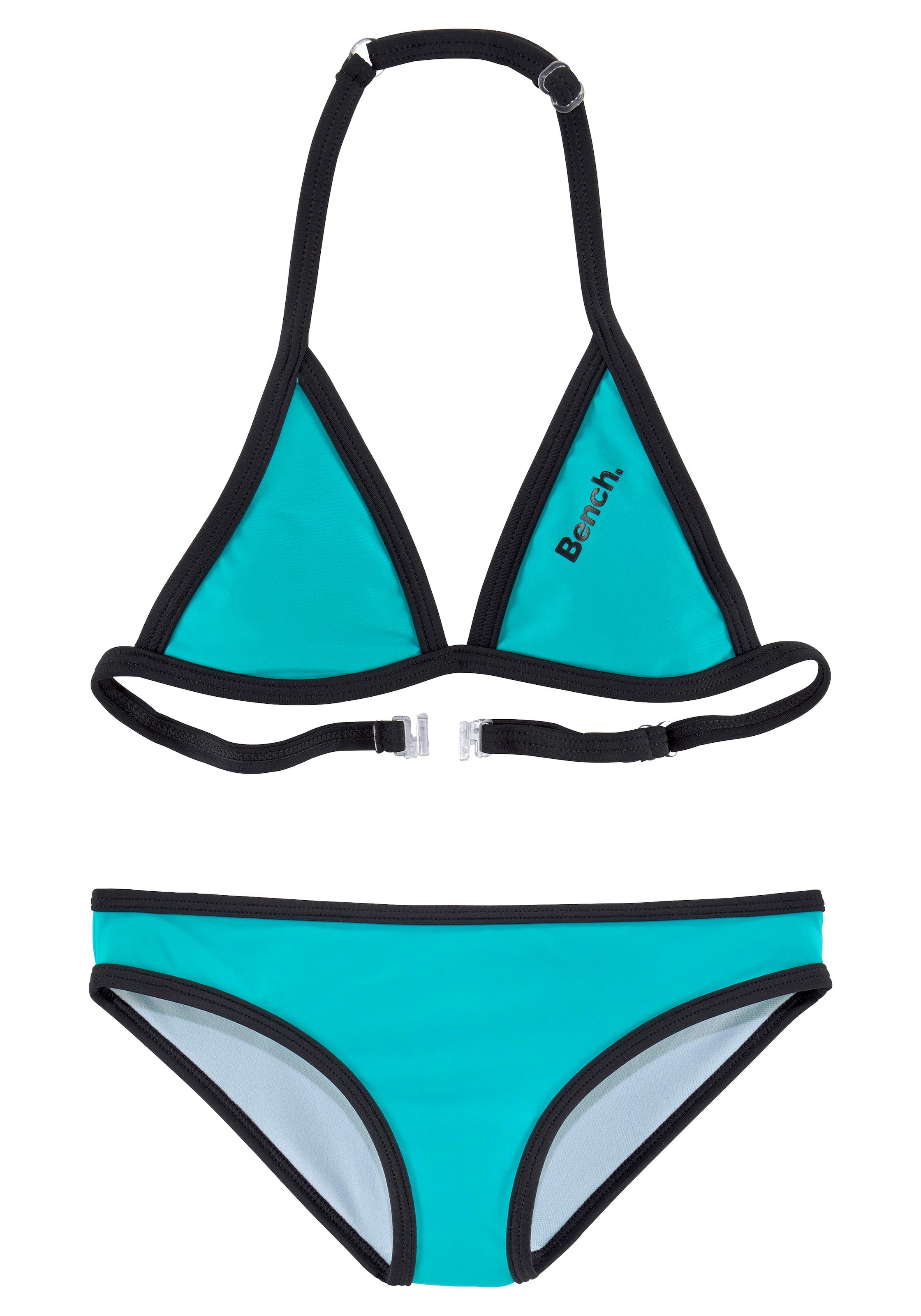 Triangel-Bikini, mit Logoprint an Top und Hose