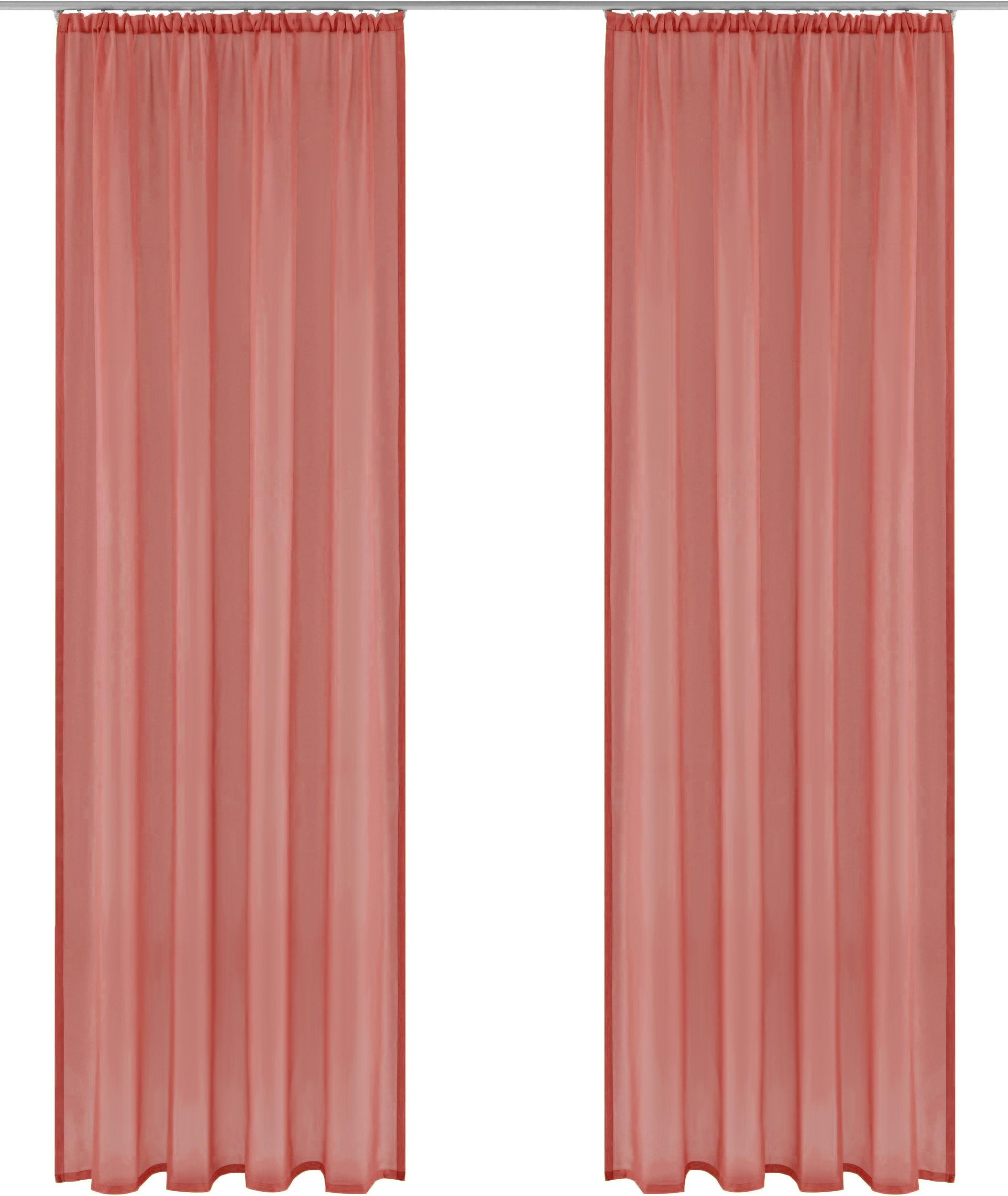 my home Gardine »XANA mit Ösen, Kräuselband oder Schlaufen«, (1 St.), Bestseller, einfarbig, 1 bzw. 2 Schals, pflegeleicht, Schal