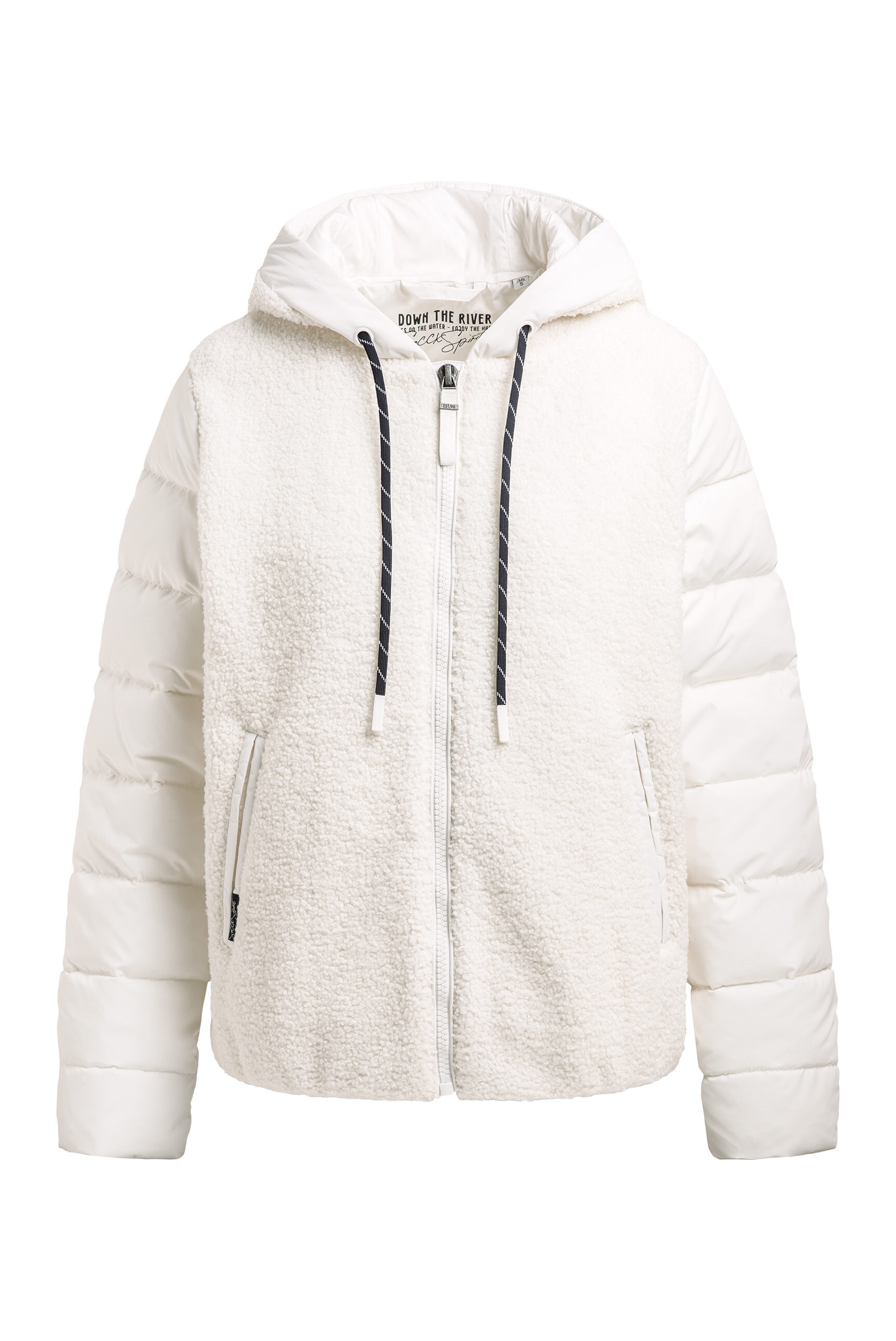 SOCCX Fleecejacke mit Kapuze mit Windbreaker-Bündchen günstig online kaufen