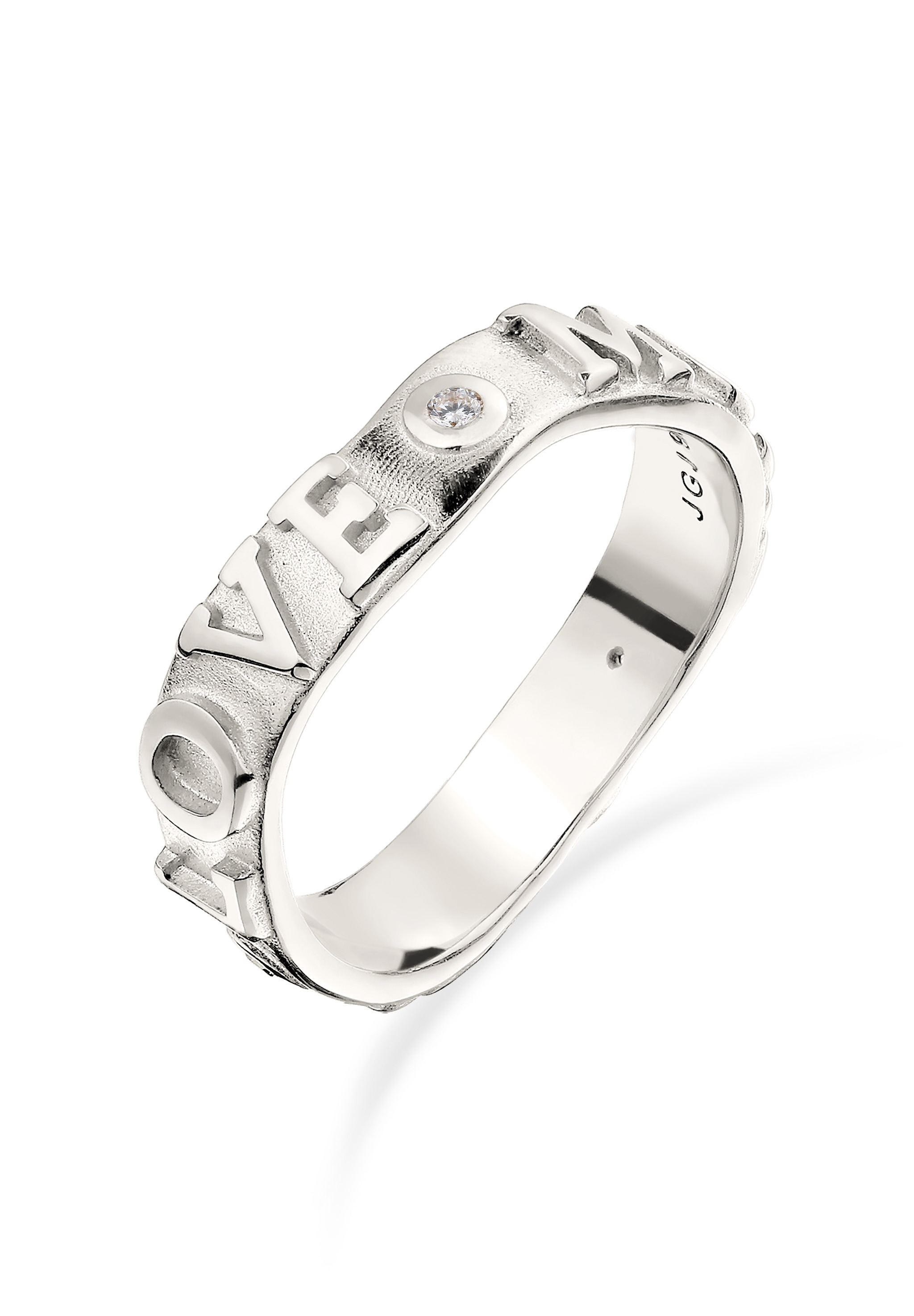 Elli Silberring »Ring Ring mit Zirkonia Weiß MORE SELF LOVE 925 Sterling Silber«