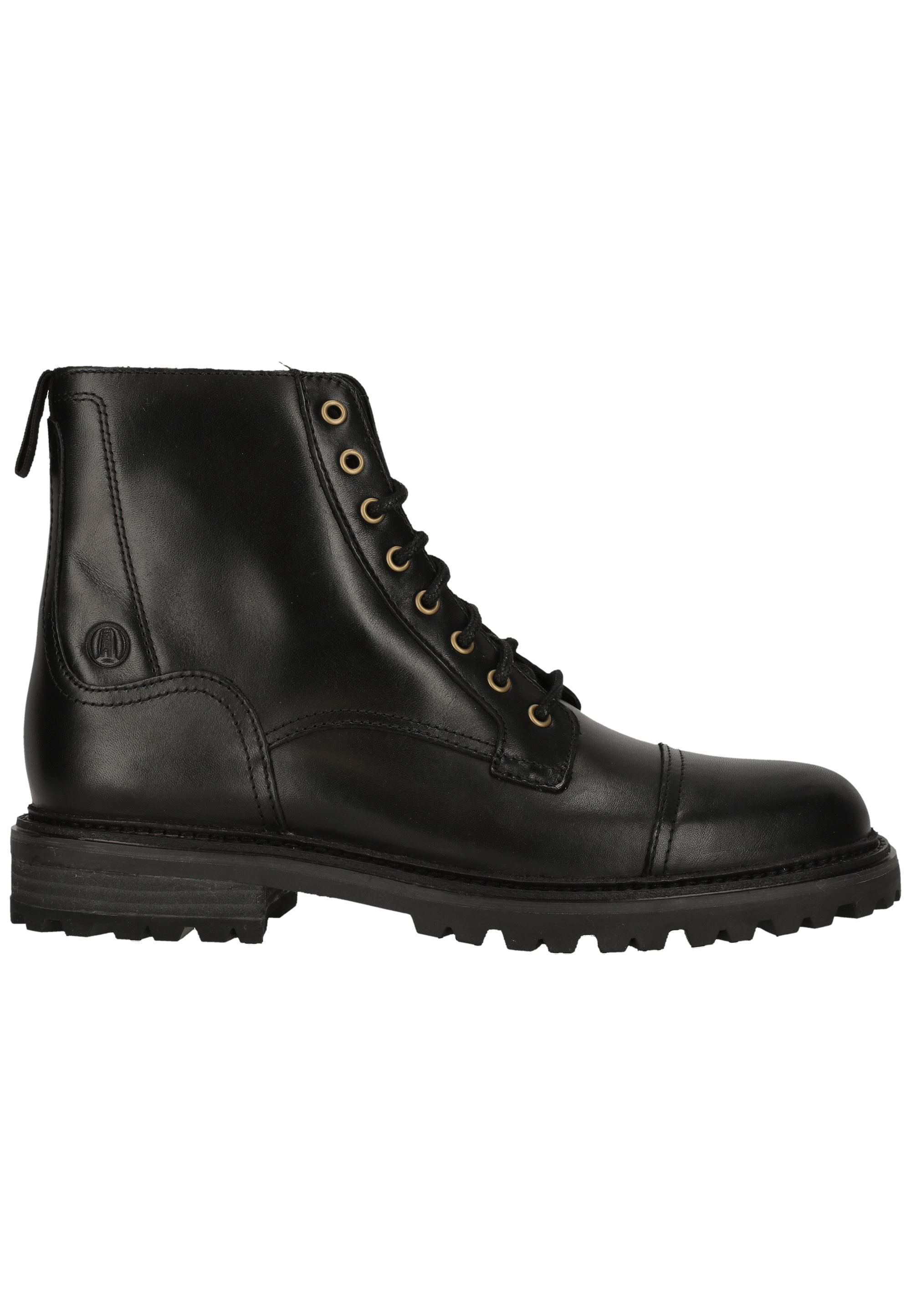 Clarks Stiefelette »Clarkridge Hi Black Leather«  mit akzentuierenden Details