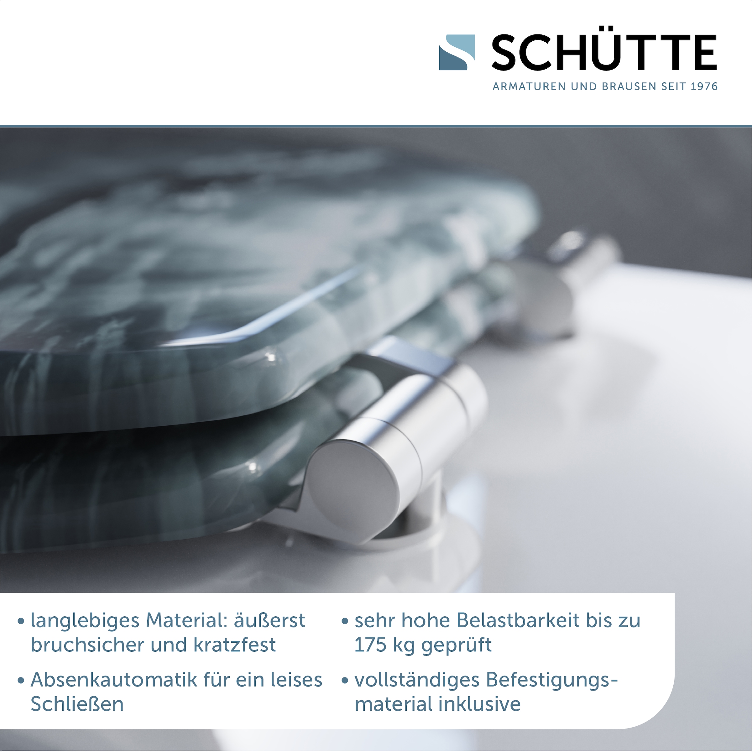 Schütte WC-Sitz »DEEP DIVE«, aus MDF mit Absenkautomatik, kratzfest und bruchsicher