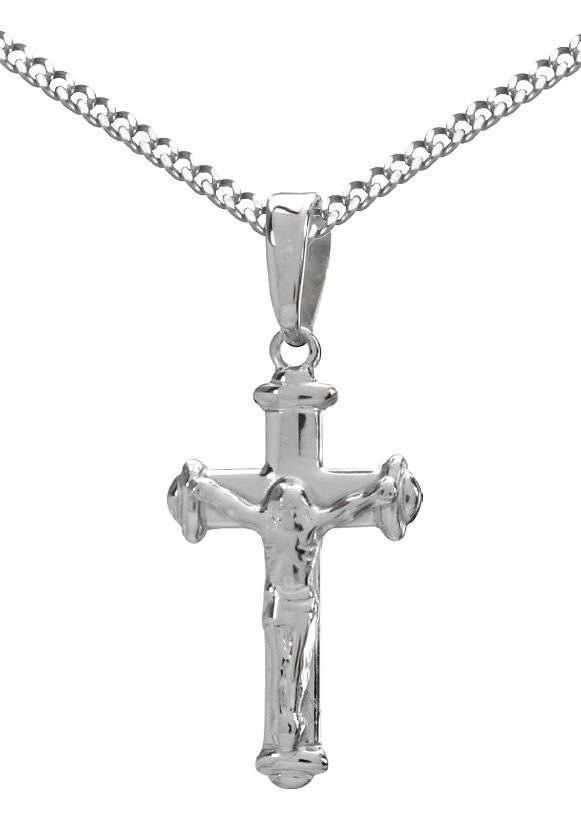 Firetti Kette mit Anhänger »Schmuck Geschenk Silber 925 Halsschmuck  Halskette Panzerkette Kreuz«, zu Hoodie, Kleid, Shirt, Jeans, Sneaker! Anlass  Geburtstag Weihnachten kaufen | BAUR