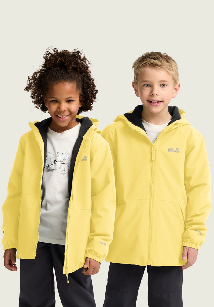 Jack Wolfskin Winterjacke "SNOW DAYS JKT KIDS" mit Kapuze Winterjacke für Kinder, warm, wasserdicht