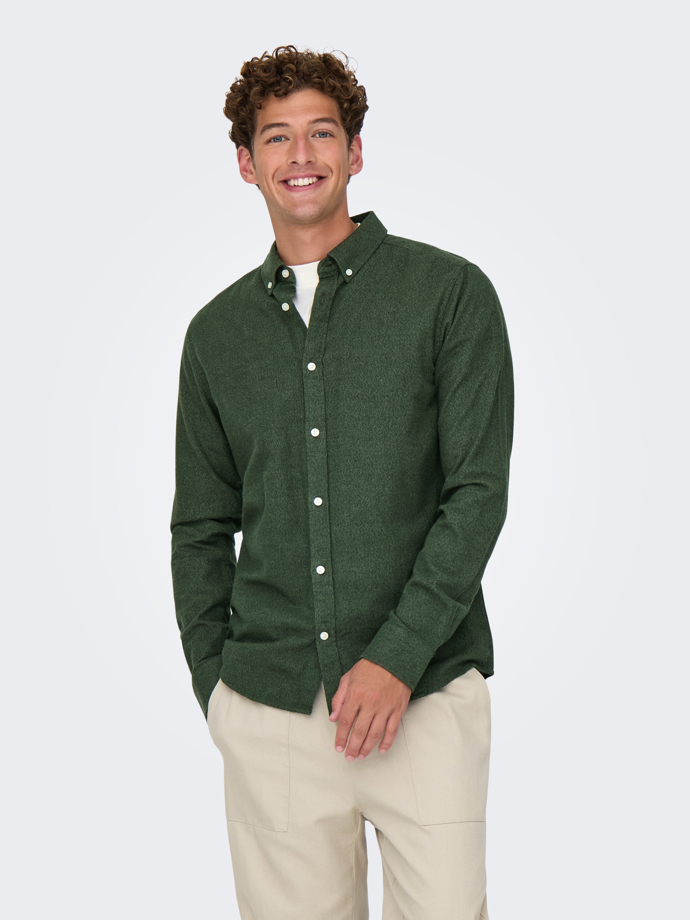 ONLY & SONS Langarmhemd »ONSNIKOLA LS MELANGE SHIRT OTL«