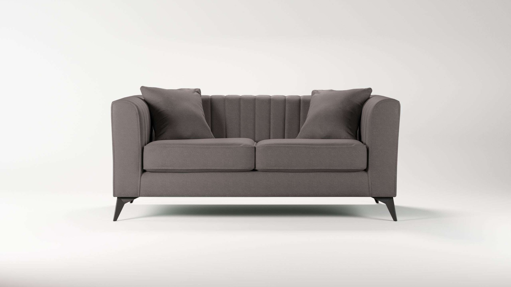 Places of Style 2-Sitzer »MATTHEW elegantes Designsofa, Maße B/T/H: 170/86/74 cm«, Steppung im Rücken, lose Sitzkissen, incl. Zierkissen