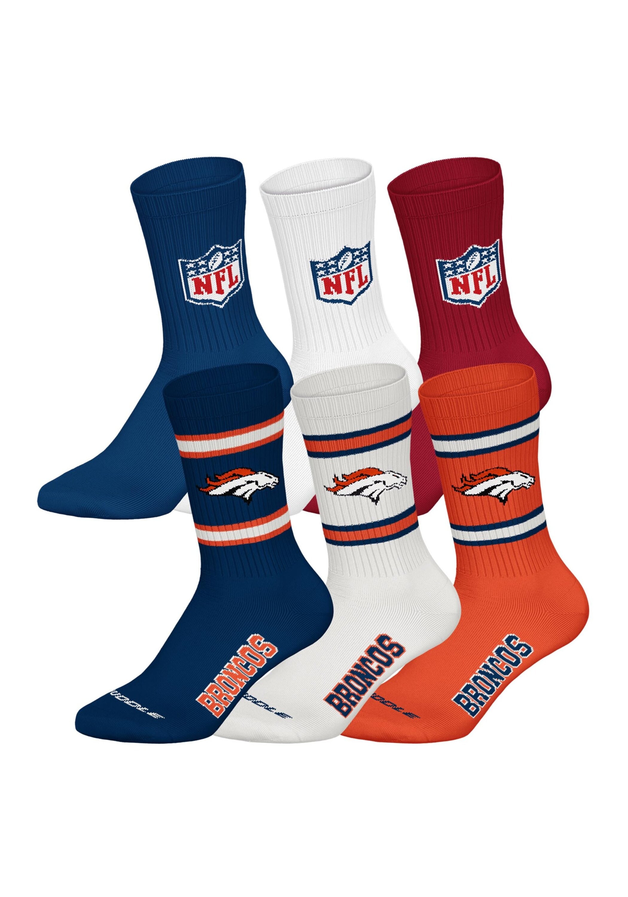 NFL Kurzsocken "Socken NFL 6Pack Crew Socks 6er Pack"