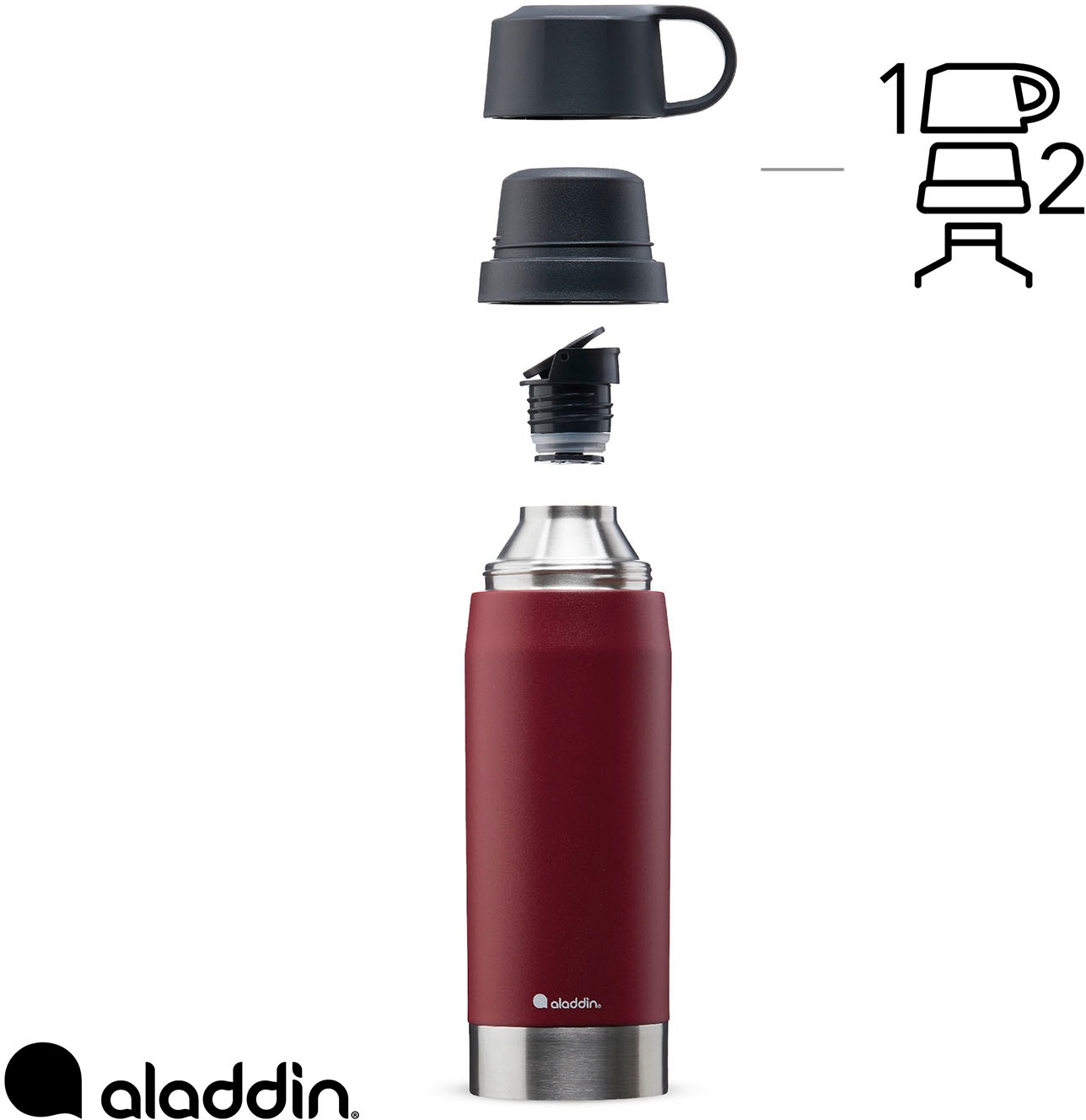 aladdin Thermoflasche »CitzPark Thermavac«, Edelstahl, 1.1 Liter