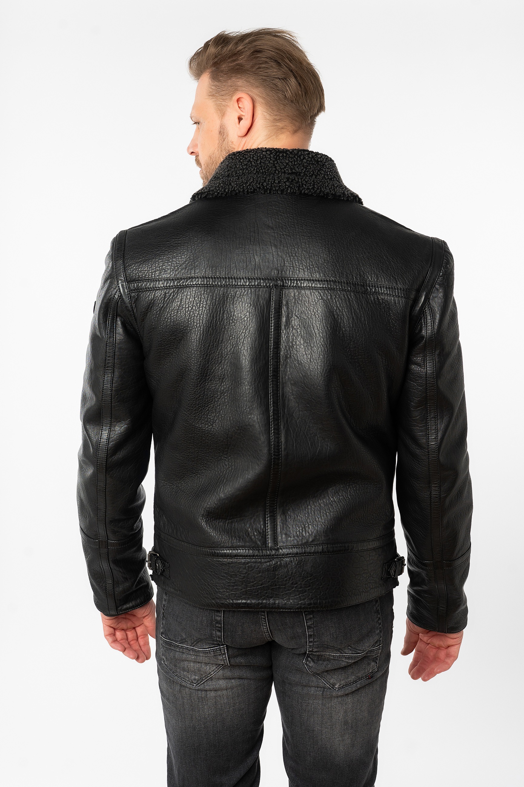 Mauritius Lederjacke »MMCeylor«, mit Umlegekragen