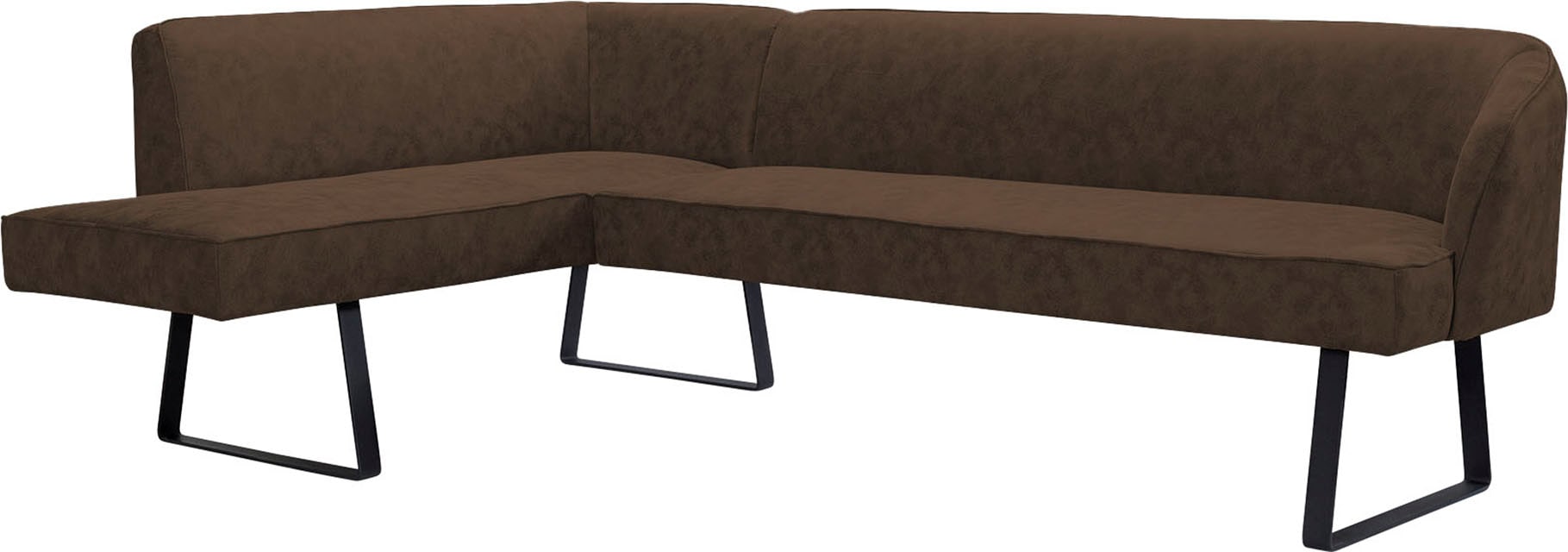 exxpo - sofa fashion Eckbank »Americano«, mit Keder und Metallfüßen, Bezug in verschiedenen Qualitäten