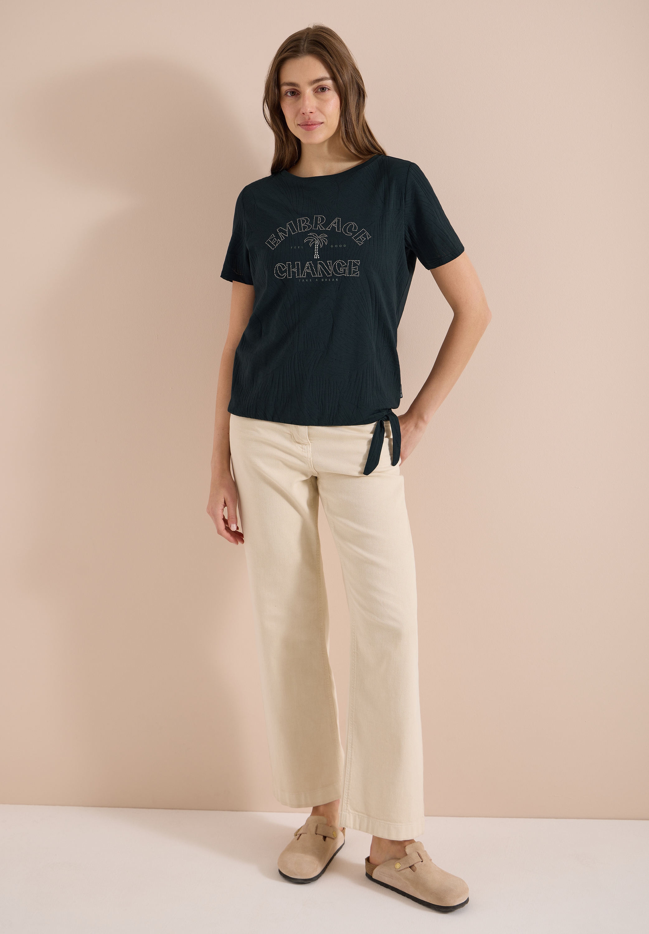 Cecil T-Shirt mit U-Boot-Ausschnitt