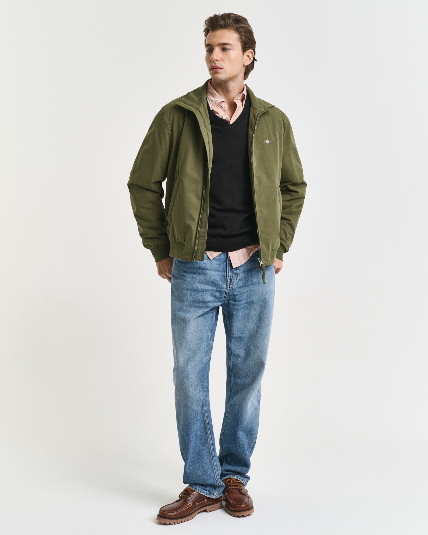 Gant V-Ausschnitt-Pullover »Classic Cotton V-Neck«, Premium Strickjersey aus weicher 100% Baumwolle, Übergangspullover