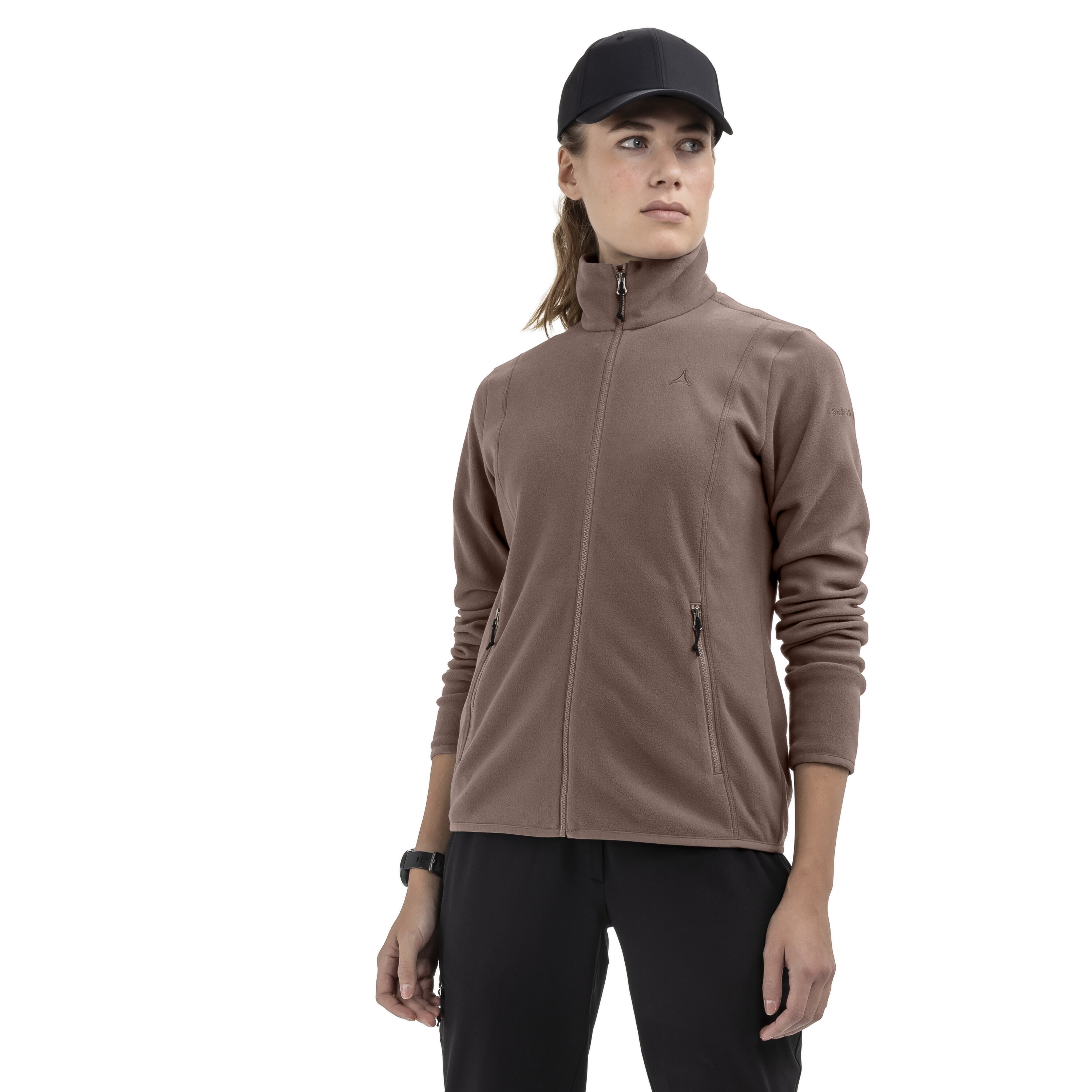 Schöffel Fleecejacke "Fleece Jk Style Ash WMS" hochschließender Kragen, hoch geschlossener Ausschnitt