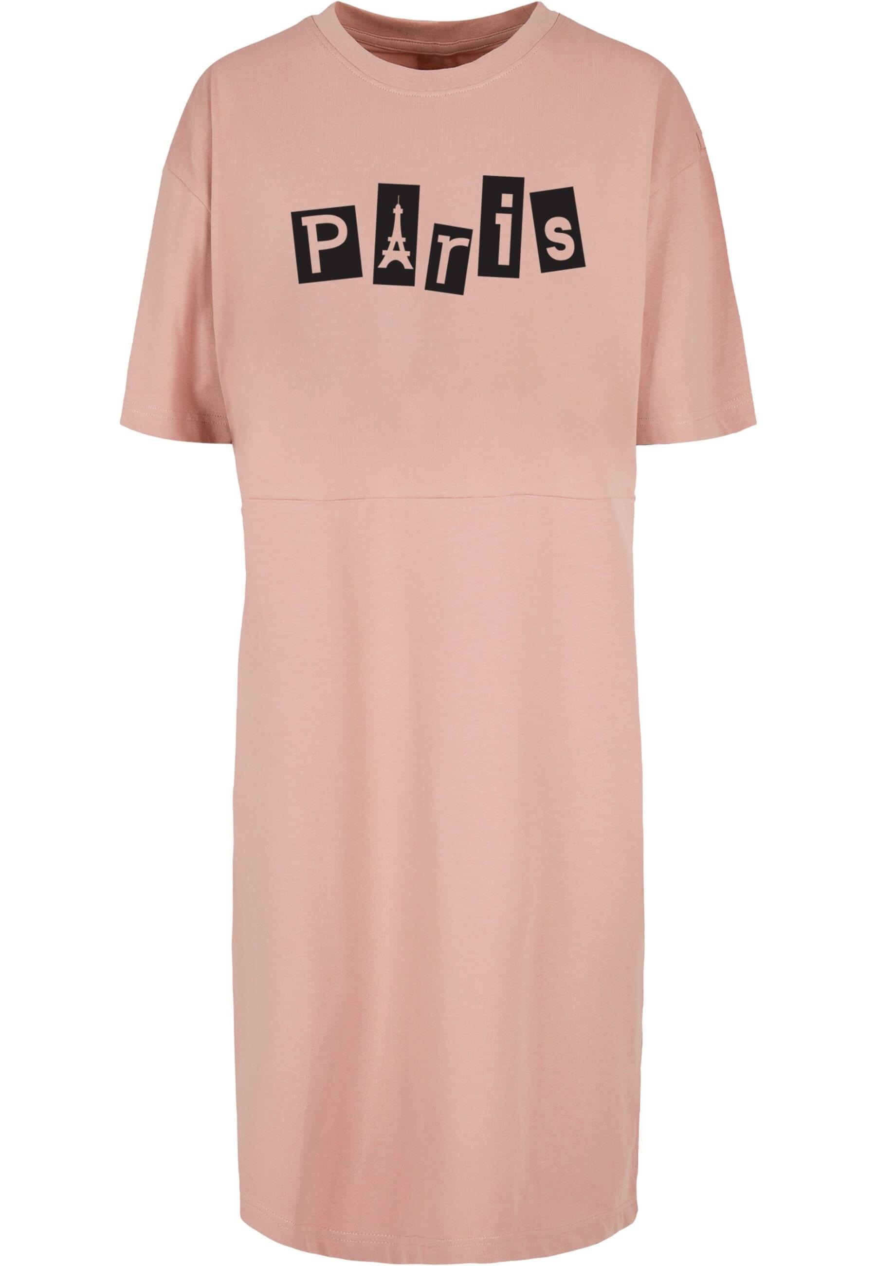 Merchcode Shirtkleid »Merchcode Damen Ladies Paris Organic Oversized Slit Tee Dress«, (1 tlg.)