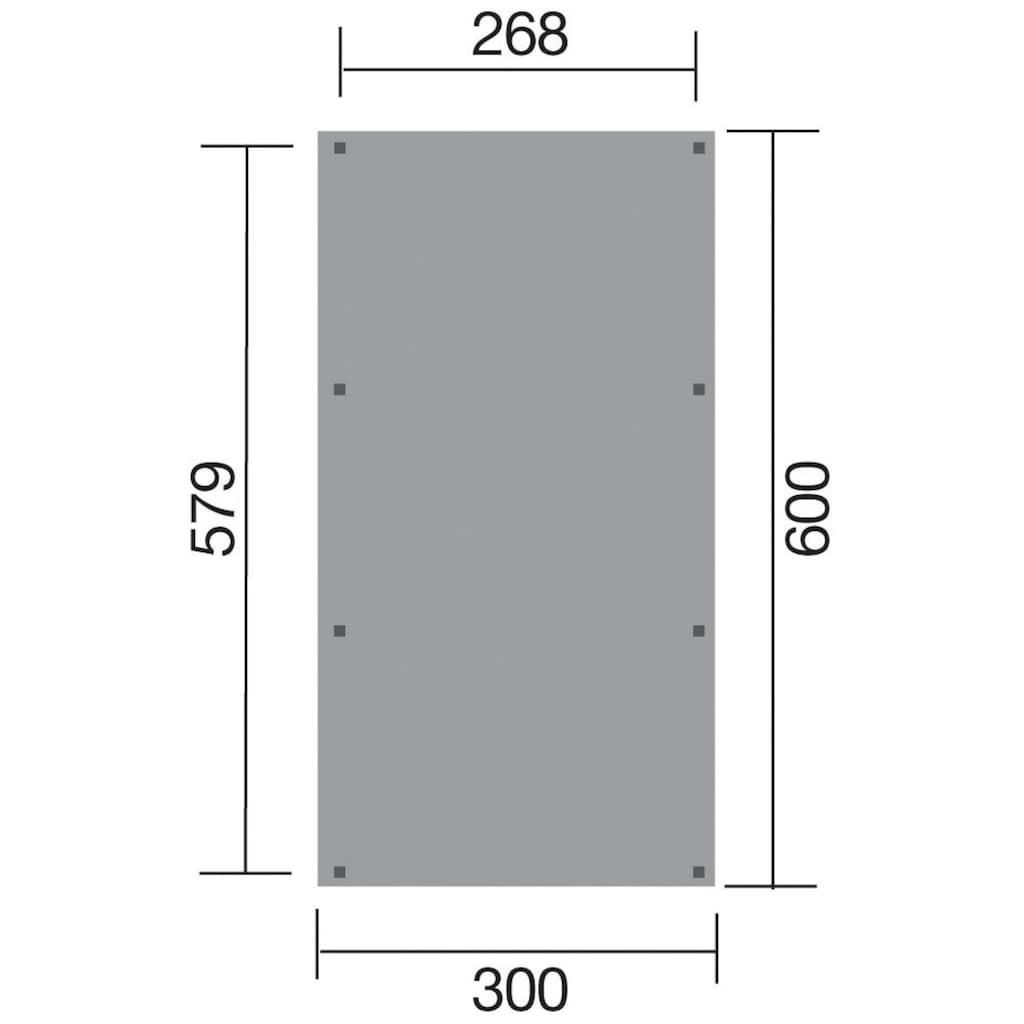 weka Einzelcarport »606 Gr.2«, Holz, 250 cm, braun