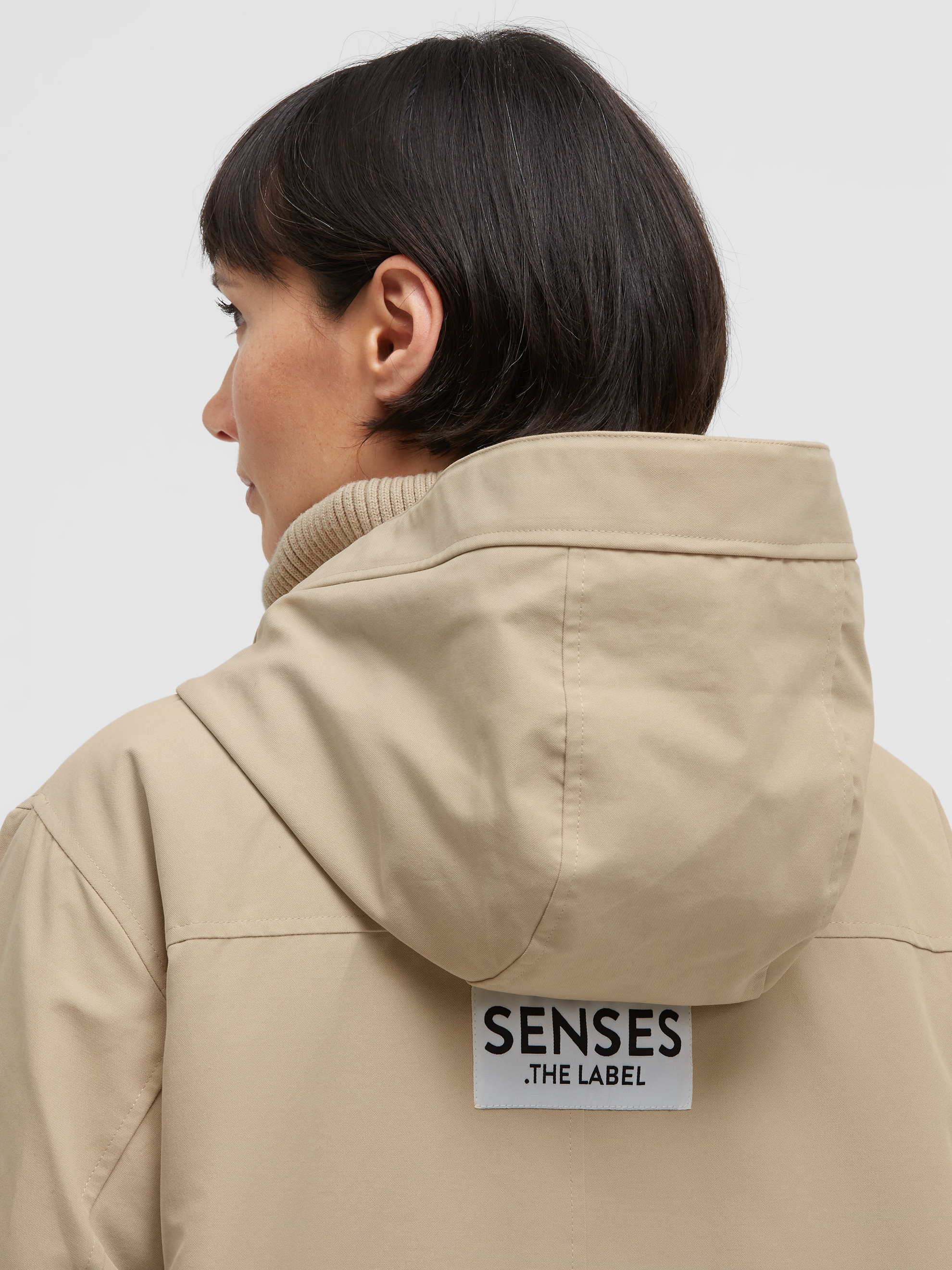 SENSES.THE LABEL Parka mit Kapuze mit Zwei-Wege-Reißverschluss