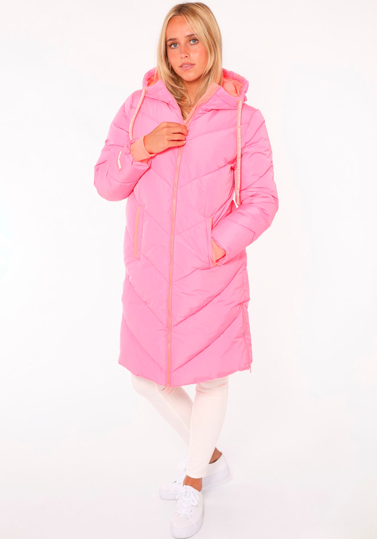 Zwillingsherz Steppjacke ""Good Vibes Only"", mit Kapuze, mit Kapuze, Backp günstig online kaufen