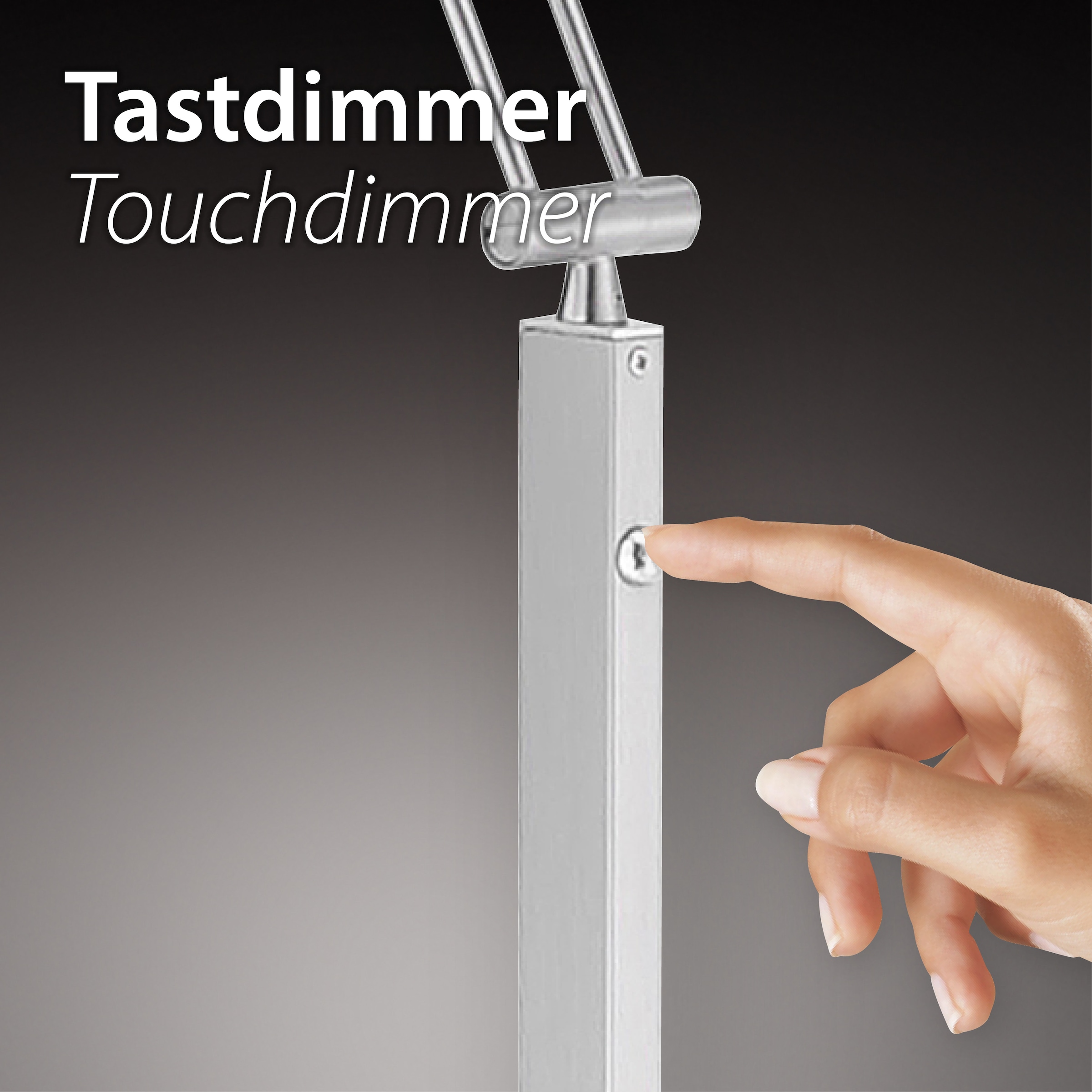 Paul Neuhaus Stehlampe »ARTUR«, 2 flammig, Leuchtmittel LED-Board-LED-Board | LED fest integriert-LED fest integriert, LED, CCT - tunable white, dimmbar über Tastdimmer, getrennt schaltbar