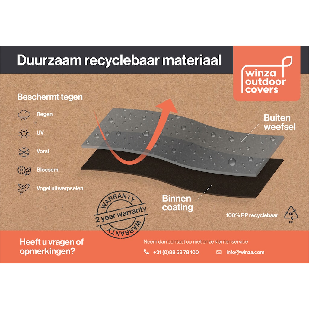 winza outdoor covers Sonnenschirm-Schutzhülle, geeignet für Schirme bis ø 450-500 cm