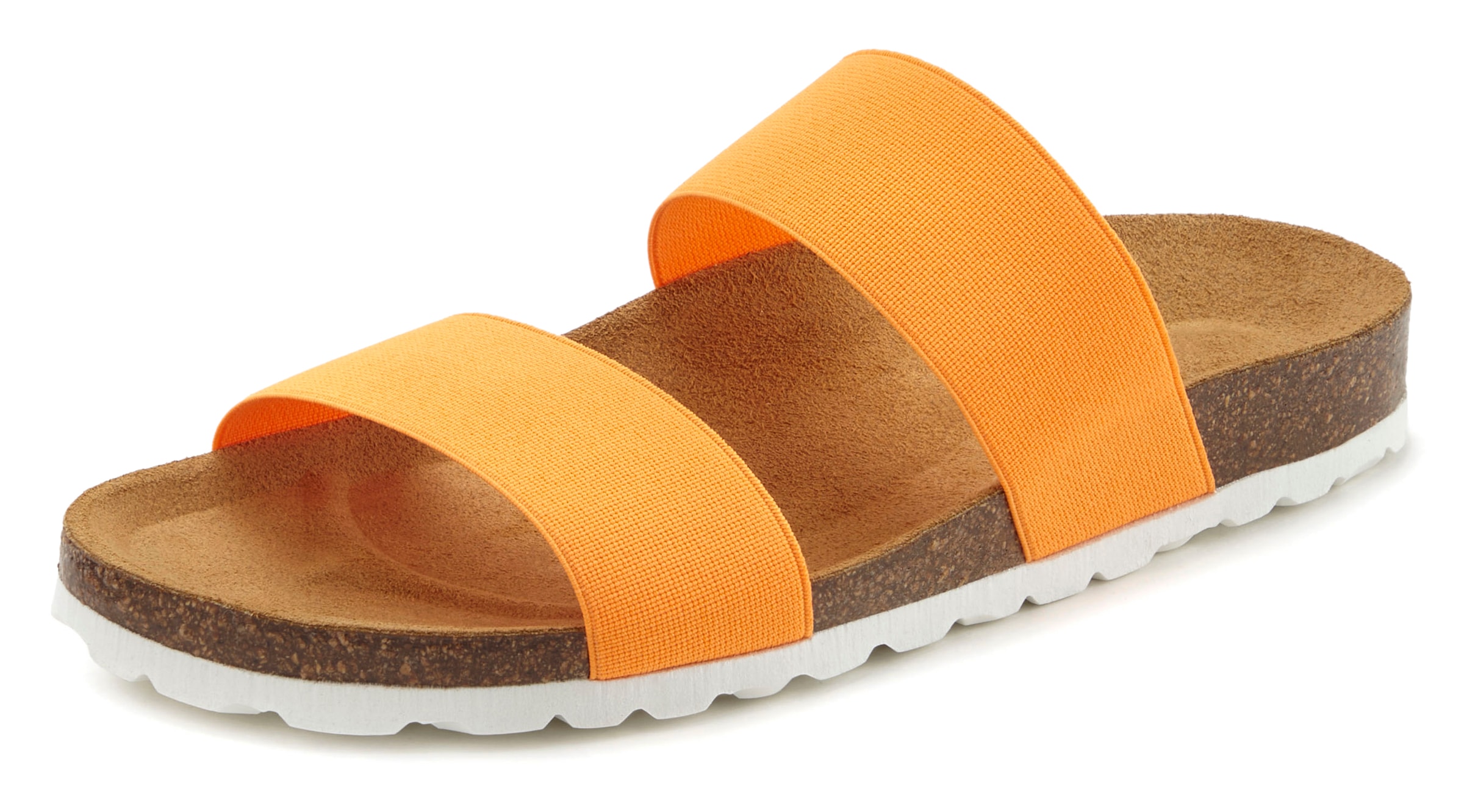 Vivance Pantolette »Sandale, Mule, offener Schuh,«, mit komfortablem Korkfußbett und elastischen Riemen