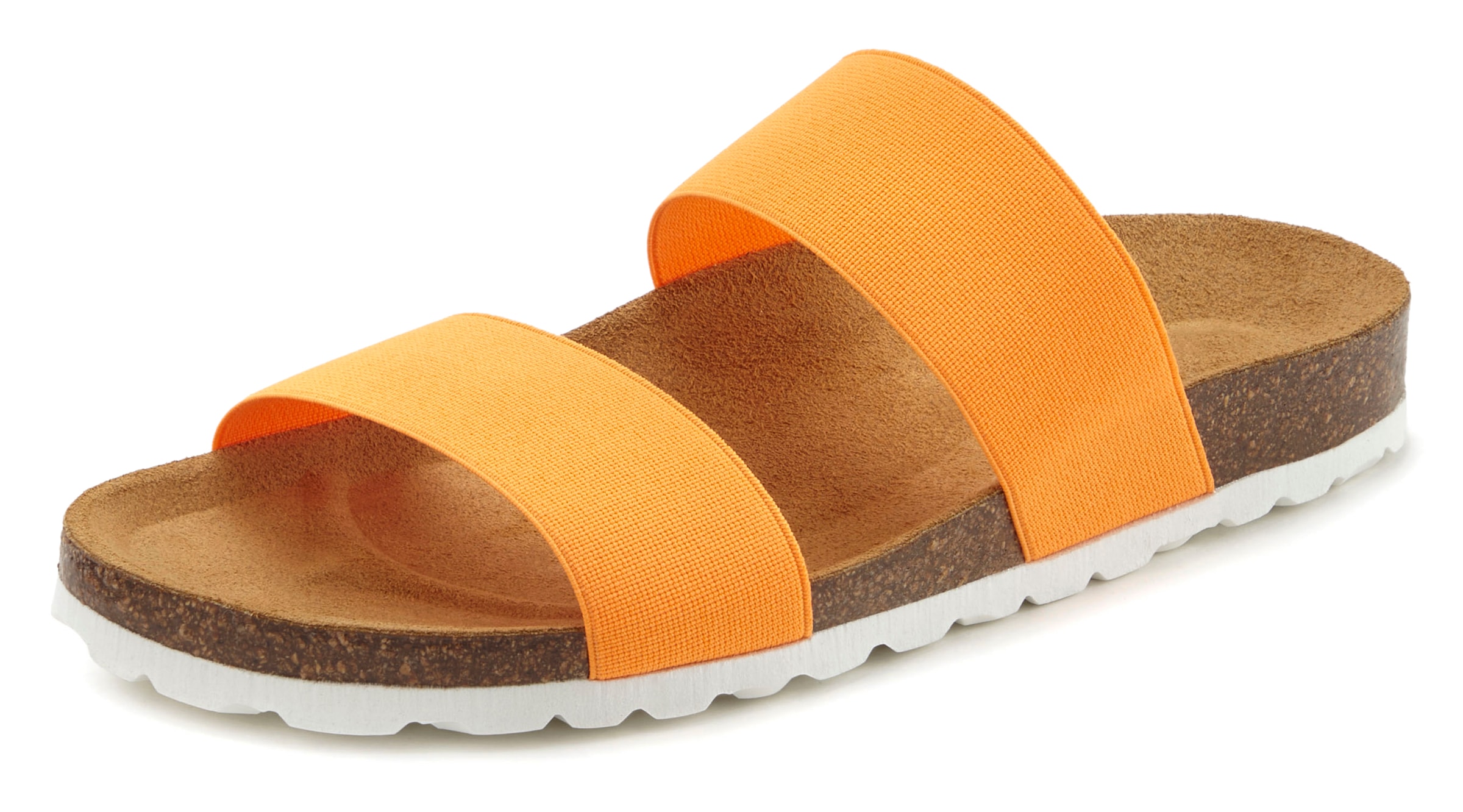 Vivance Pantolette »Sandale«, Mule, offener Schuh, bequemes Korkfußbett, elastische Riemen