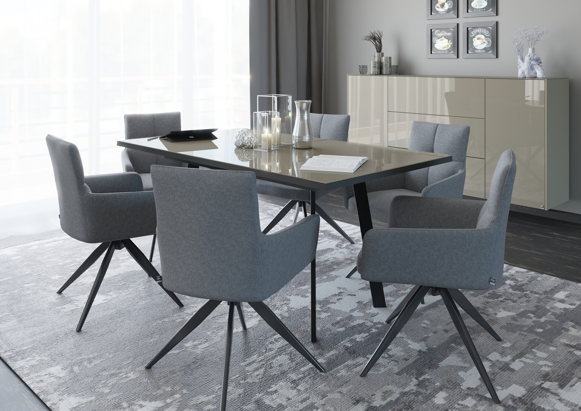 set one by Musterring Esstisch »Reno« 1 Stk. tlg. Mit Vierkantfuß, wählbaren Gestellen und Plattenfarben