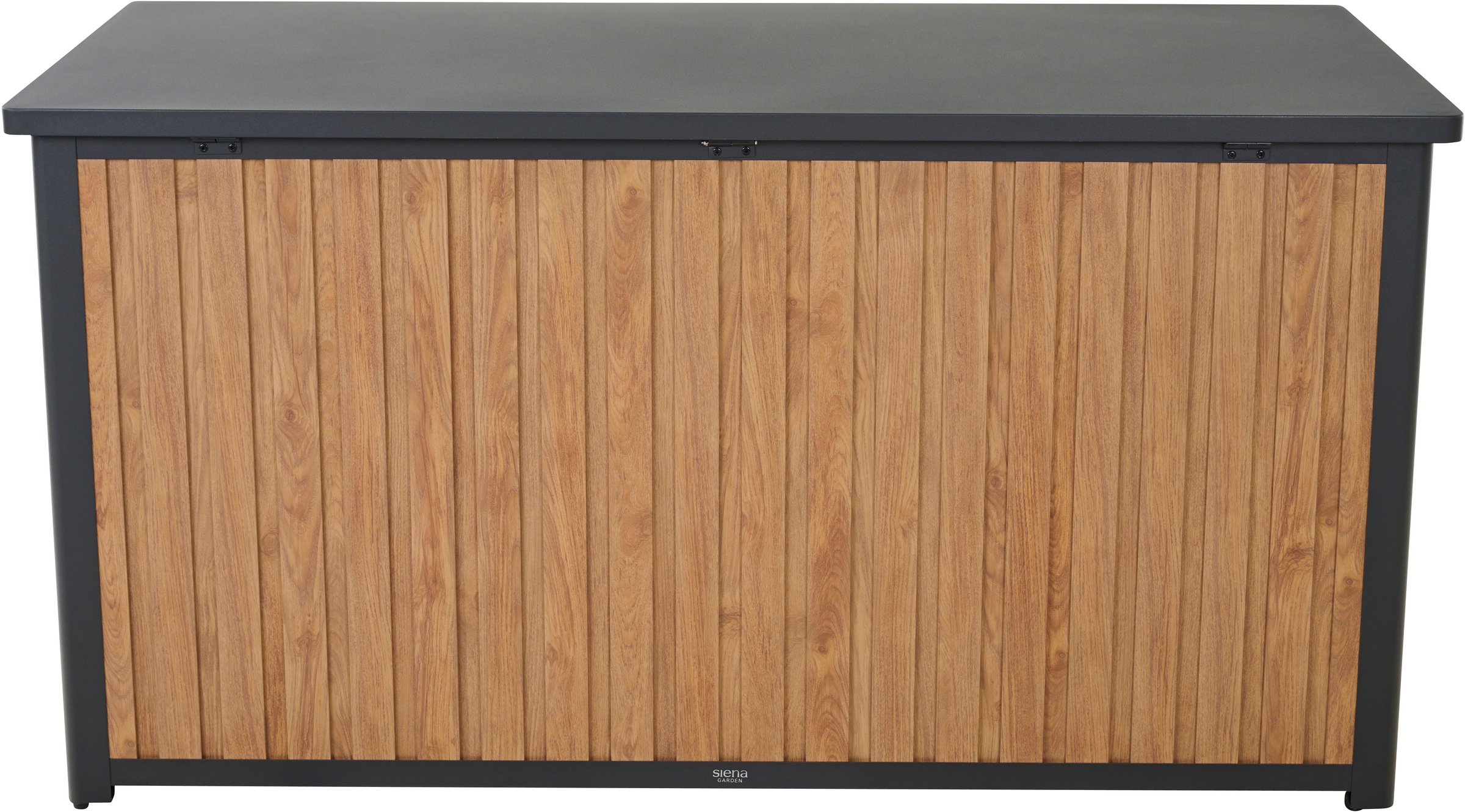 Kissenbox SIENA GARDEN, teak, B:79cm H:83cm T:159cm, Aluminium, Aufbewahrungsboxen, Gestell aus Aluminium, 159x79x83cm woodlook