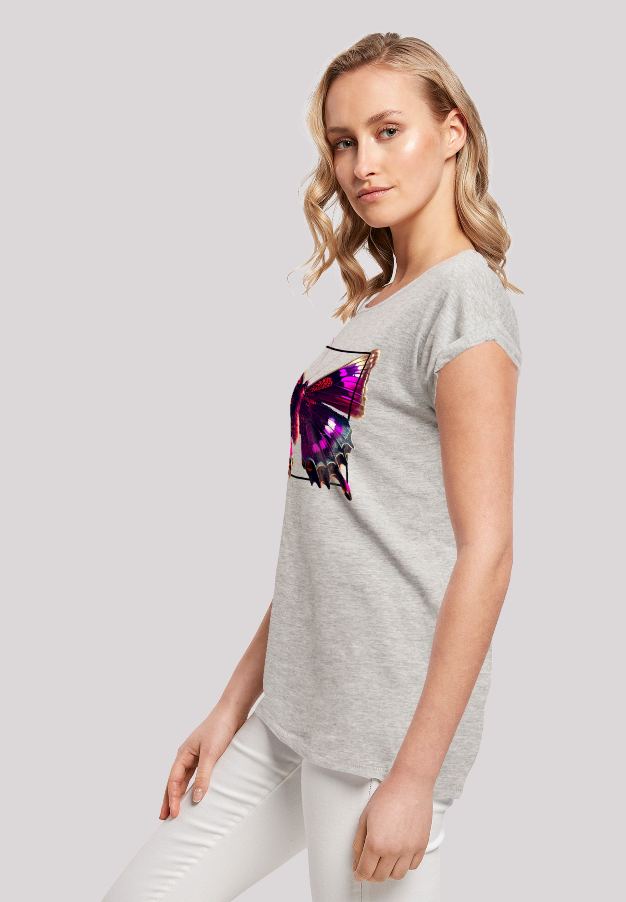 F4NT4STIC T-Shirt »Pink Schmetterling SHORT SLEEVE TEE«, Print