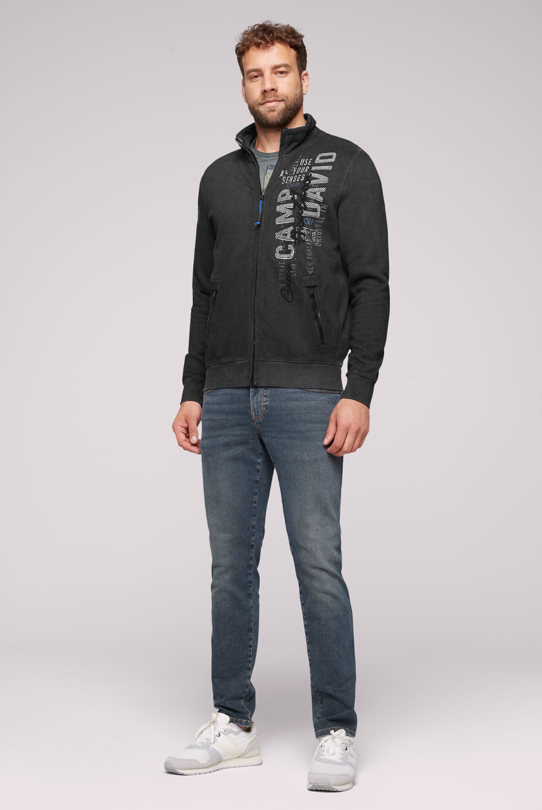 CAMP DAVID Sweatjacke, mit Baumwolle