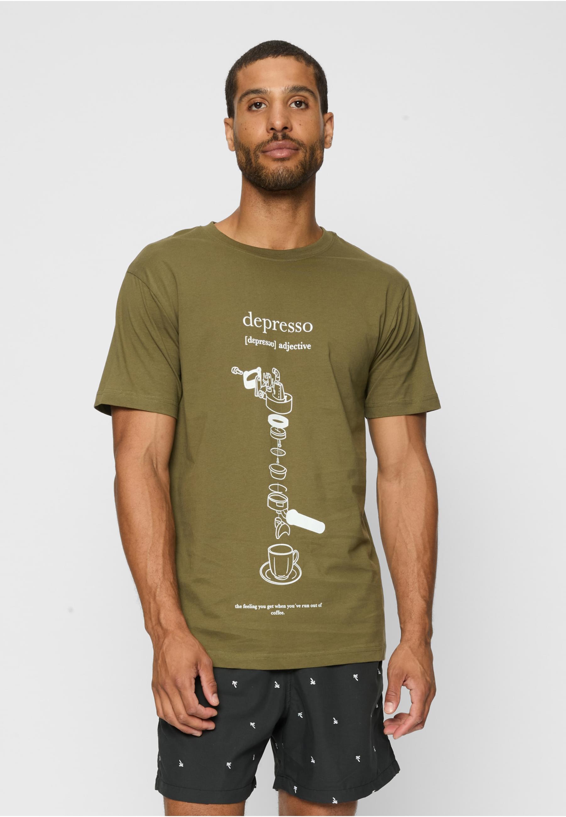 Thumbnail - MisterTee Kurzarmshirt "MisterTee Herren Depresso Tee", (1 tlg.)