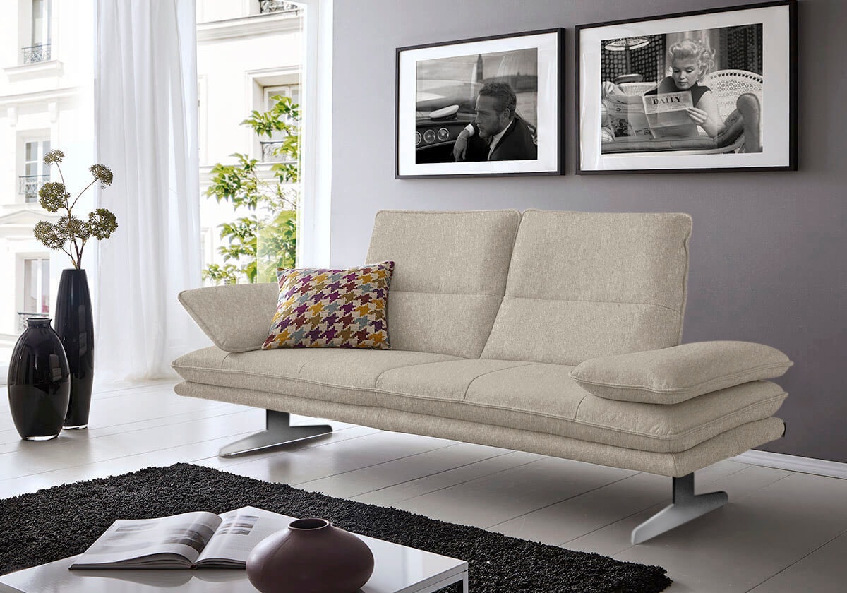 W.SCHILLIG 2-Sitzer »broadway, Designsofa mit tollem Sitzkomfort«, Sitztiefenverstellung, Kopfteil- & Seitenteilverstellung, Breite 216cm