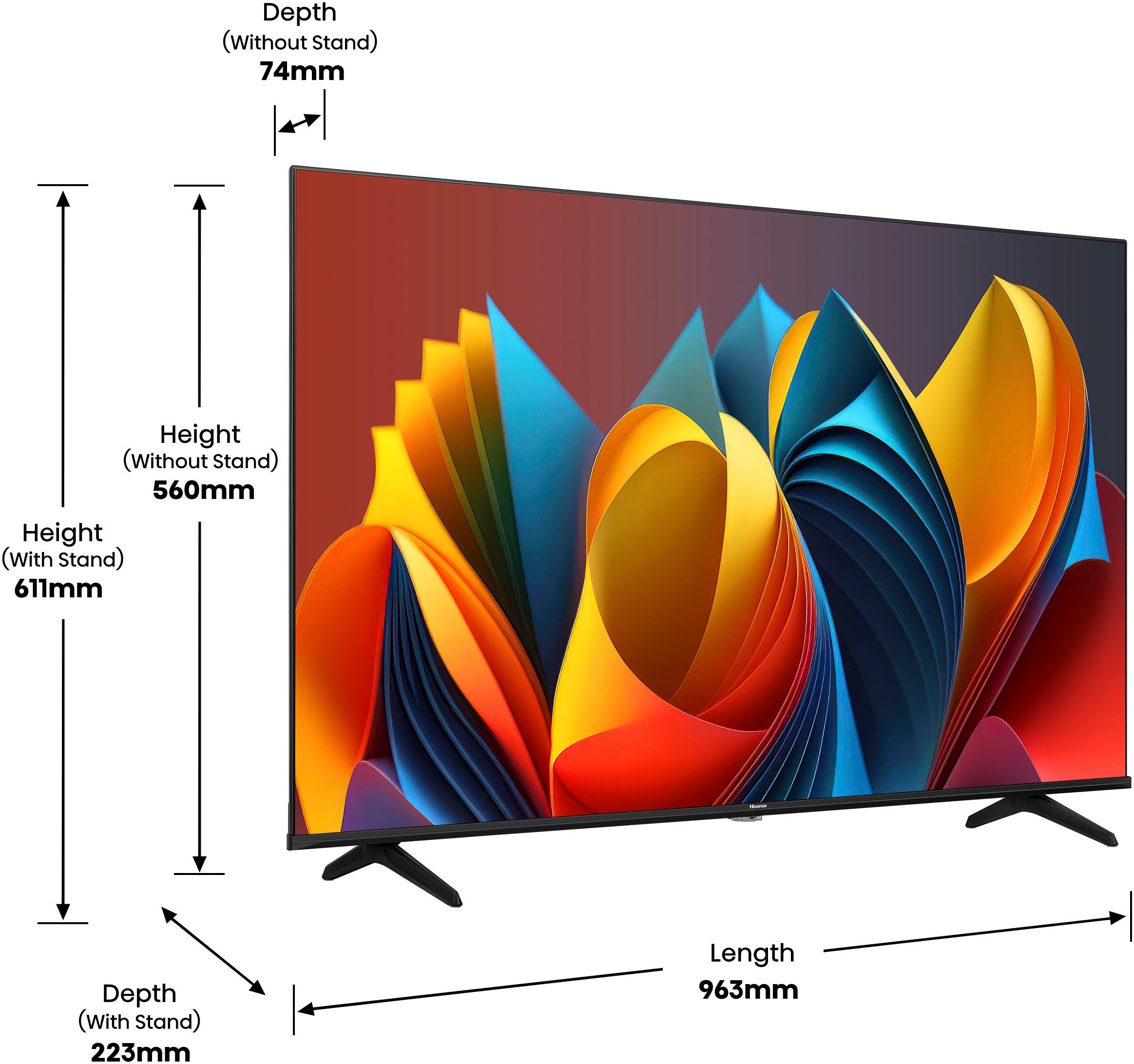 Hisense QLED-Fernseher »43E77NQ«, 108 cm/43 Zoll, 4K Ultra HD, Smart-TV, 4K UHD, QLED