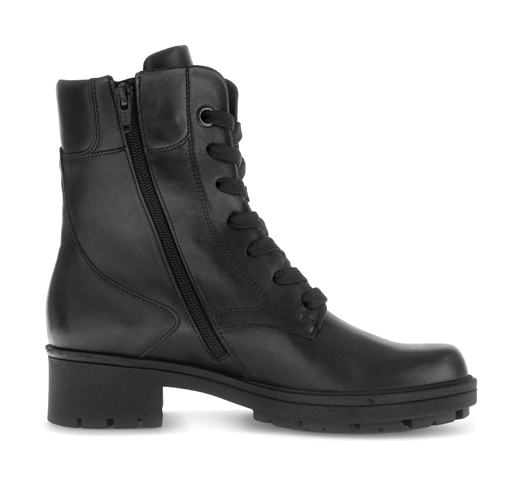 Schnürstiefelette GABOR, Damen, Gr. 41, schwarz, Kalbsleder, unifarben, Schuhe Schnürstiefelette, Blockabsatz, Schnürboots in Bequemweite G (= weit) 3