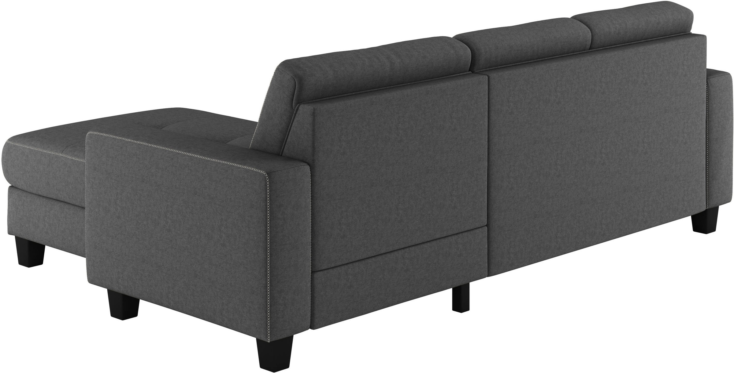 Places of Style Ecksofa »Varese L-Form«, wahlweise mit Bettfunktion und Bettkasten