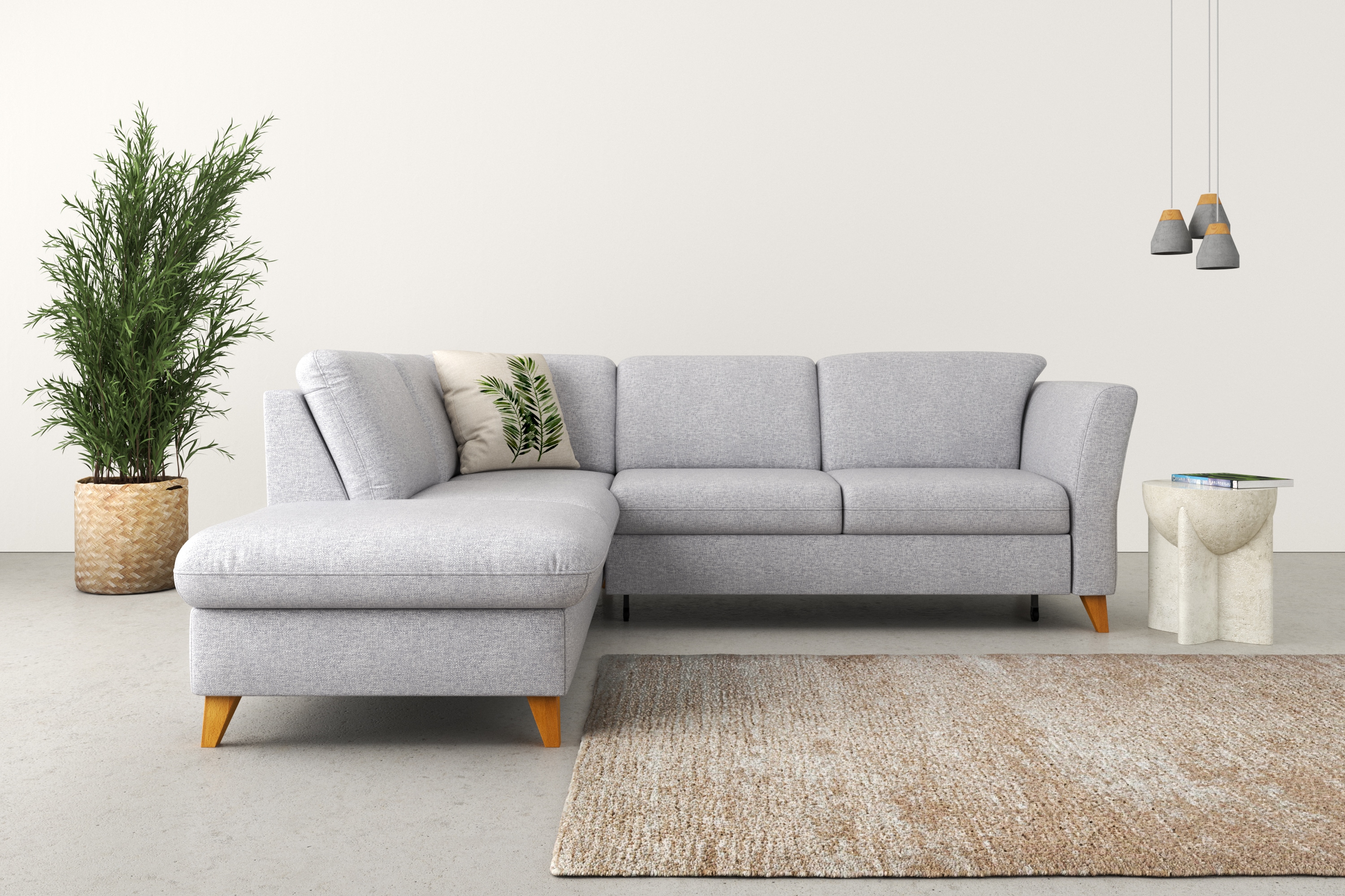 Home affaire Ecksofa "Trelleborg L-Form" Federkern-Polsterung, wahlweise mit Schlaffunktion und Stauraum