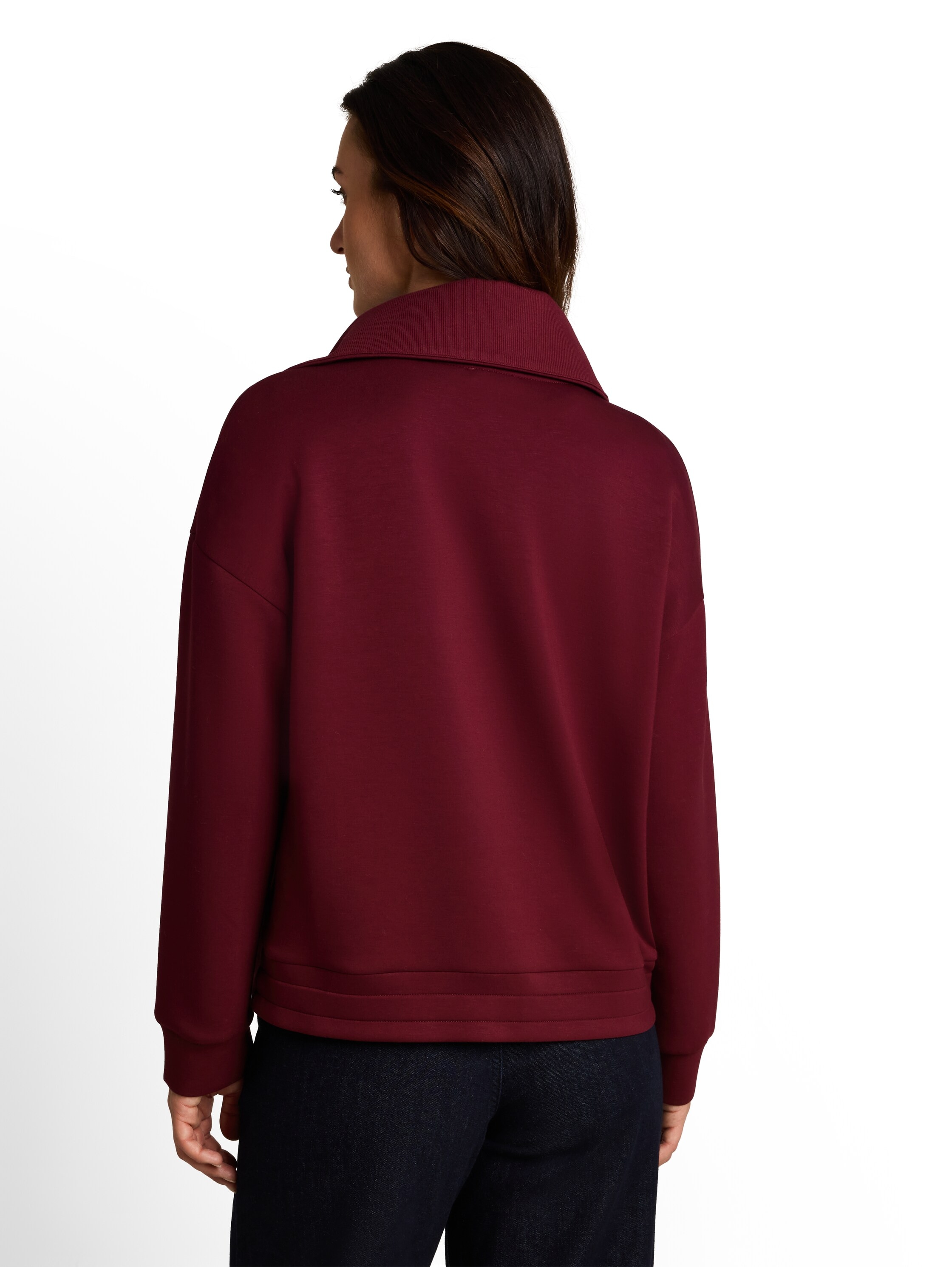 TOM TAILOR Sweatshirt »Regular«, Großer Kragen mit dekorativem Metallreißverschluss / Tunnelzug am Saum
