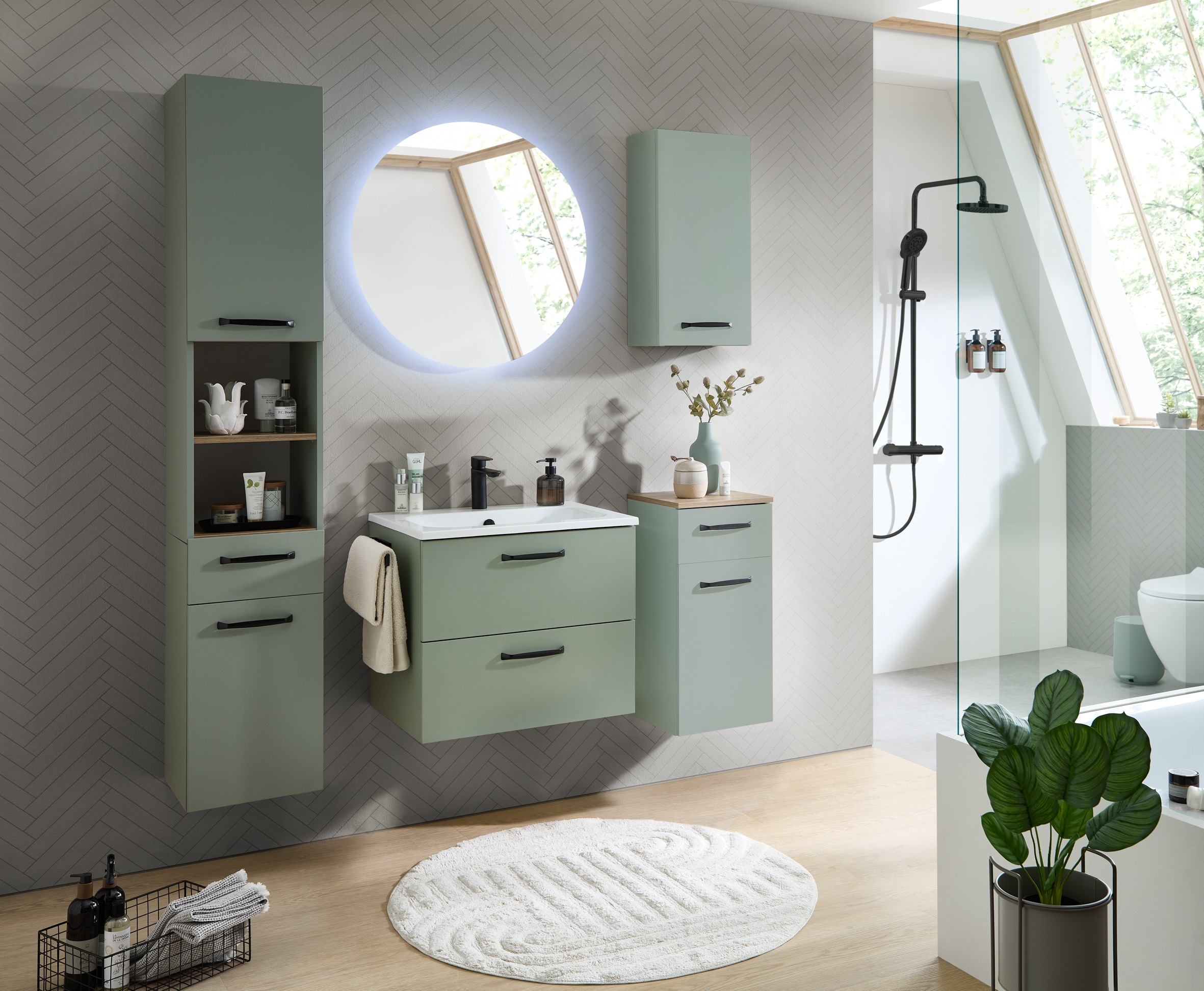 Saphir Hochschrank "Quickset 500, Badschrank 32,4 cm breit" günstig online kaufen