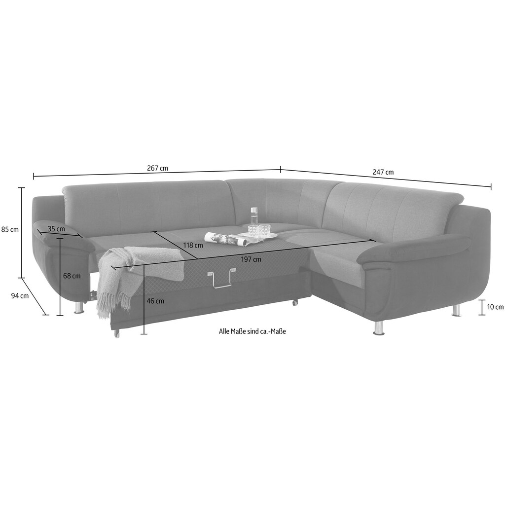 TRENDMANUFAKTUR Ecksofa