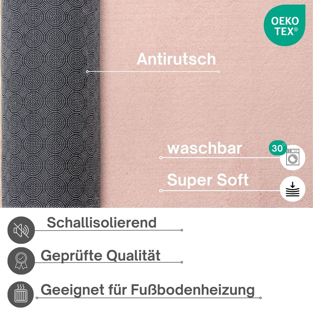 Thumbnail - my home Teppich "Arabell, Kunstfellteppich, Felloptik, waschbar," rechteckig 16 mm Höhe flauschig, kuschelig, Anti-Rutsc...
