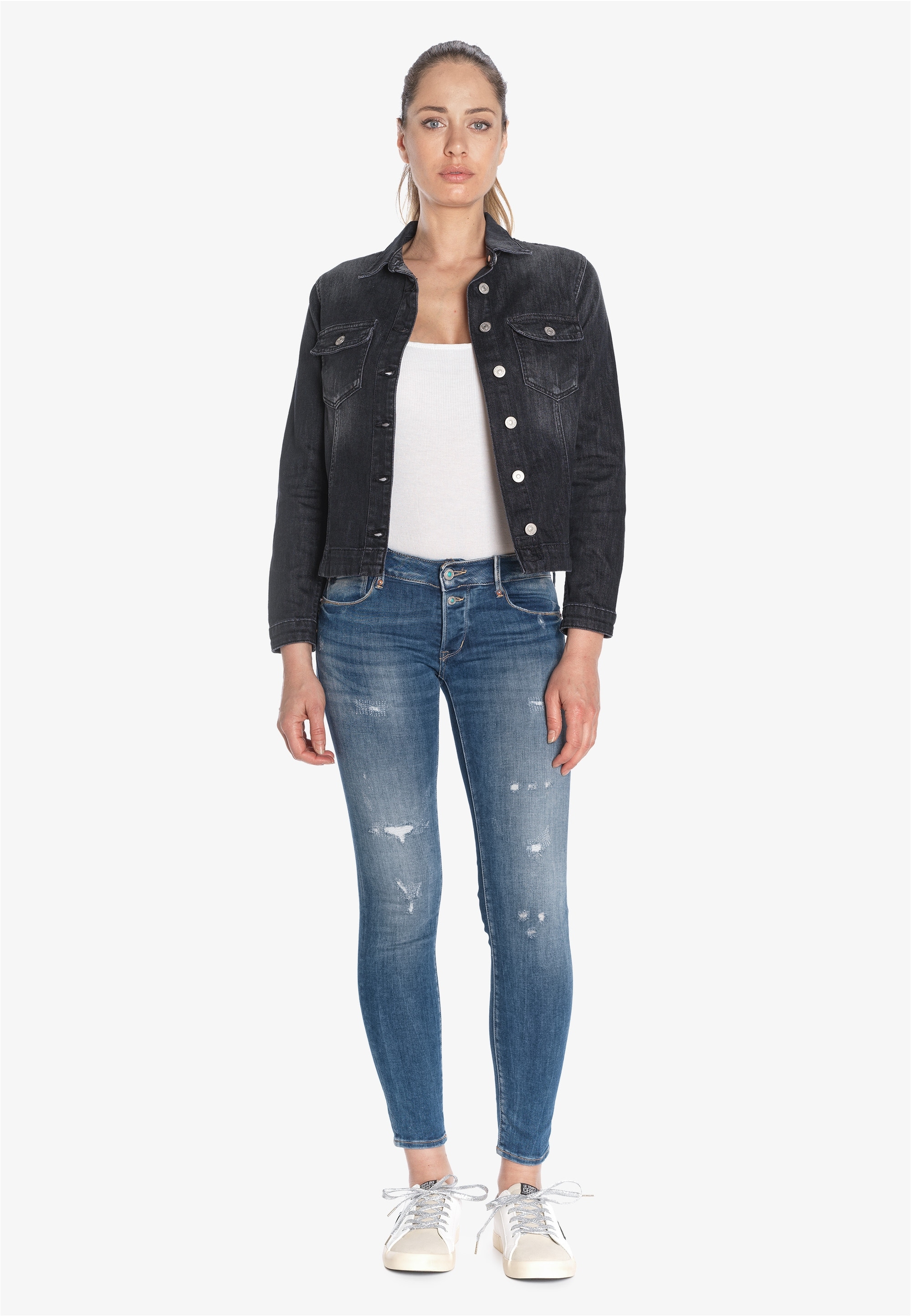 Le Temps Des Cerises Bequeme Jeans »PULPC«, in tollem Used-Look