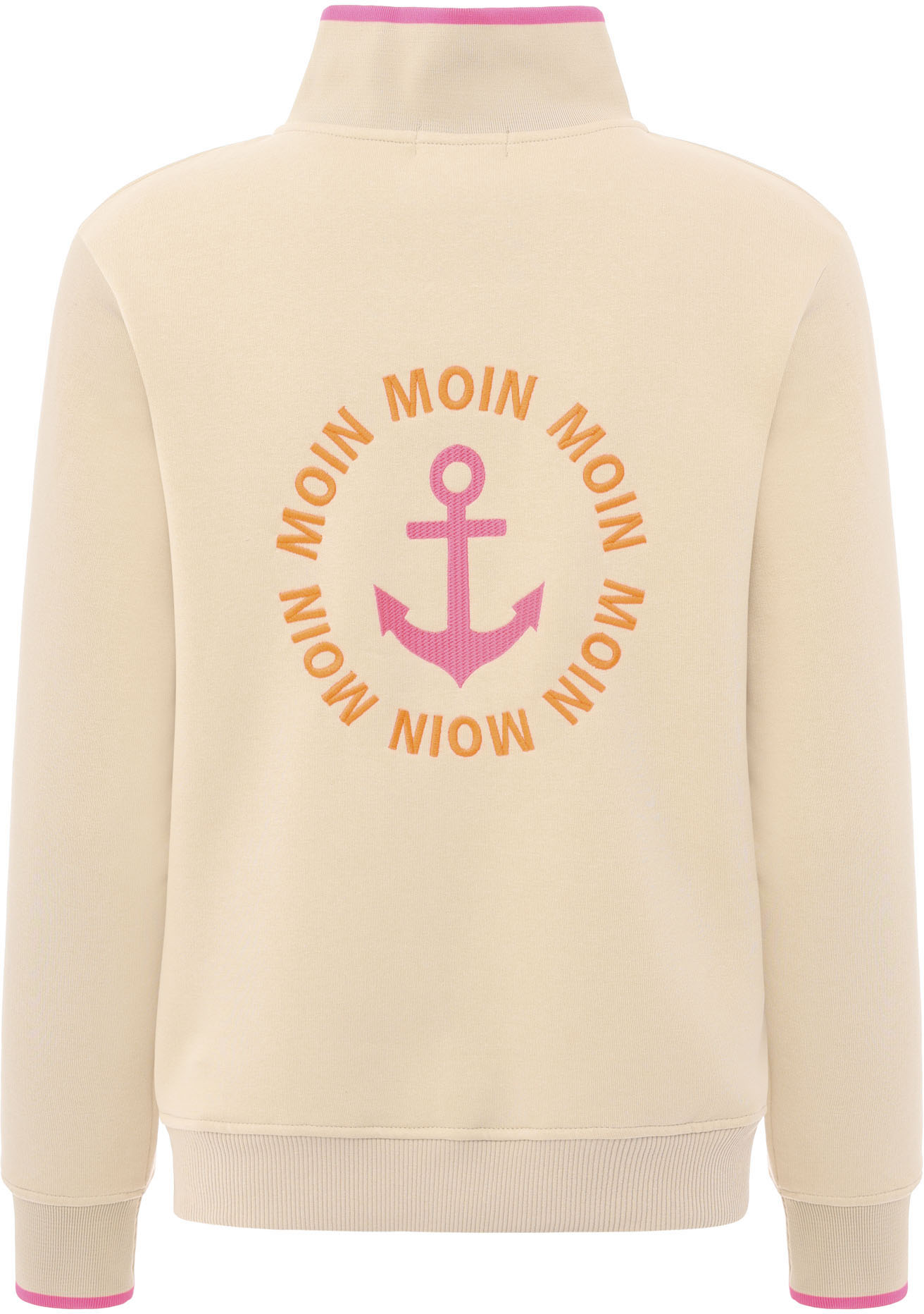 Thumbnail - Zwillingsherz Troyer ""Anker & Moin Classic"" Stehkragen, Konstrastdetails, Reißverschluss, Stickerei