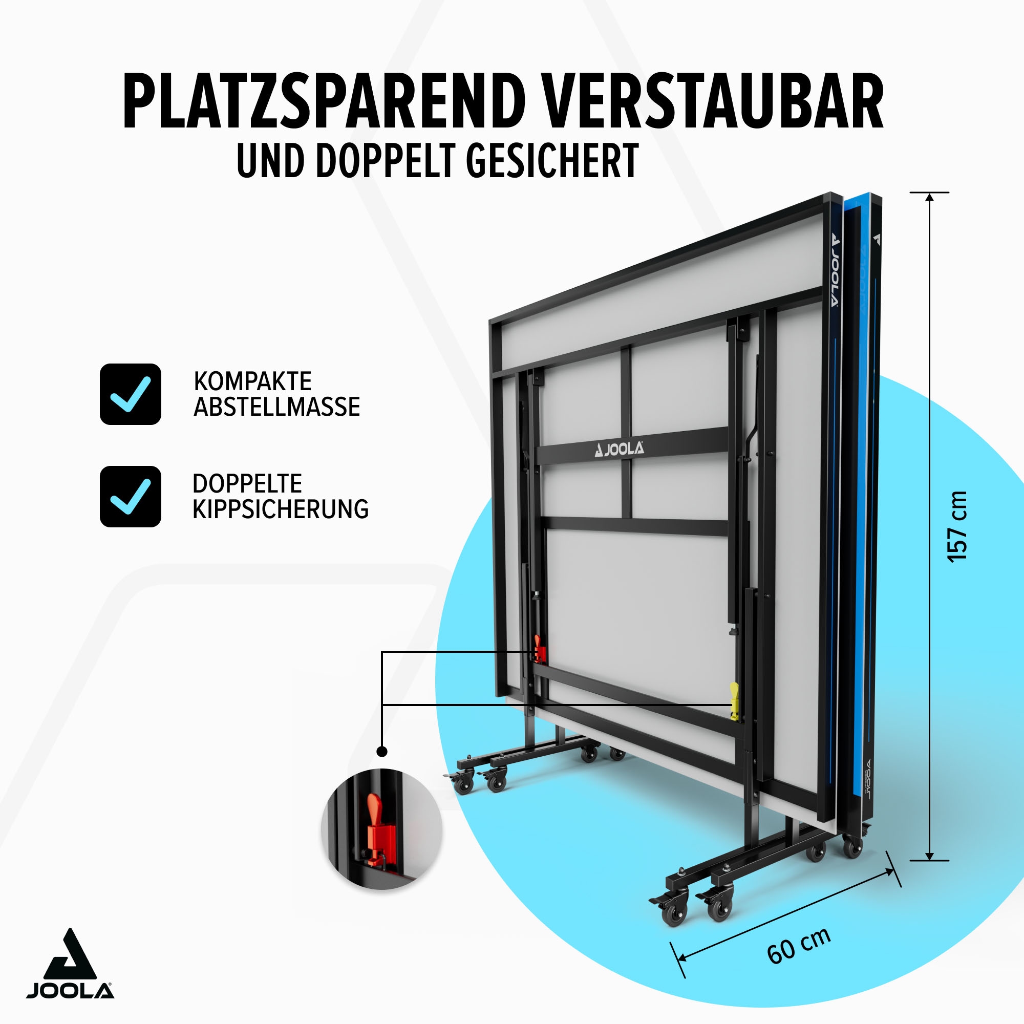 Joola Tischtennisplatte »Outdoor J100A« wetterfest, klappbares Untergestell, inkl. Netz